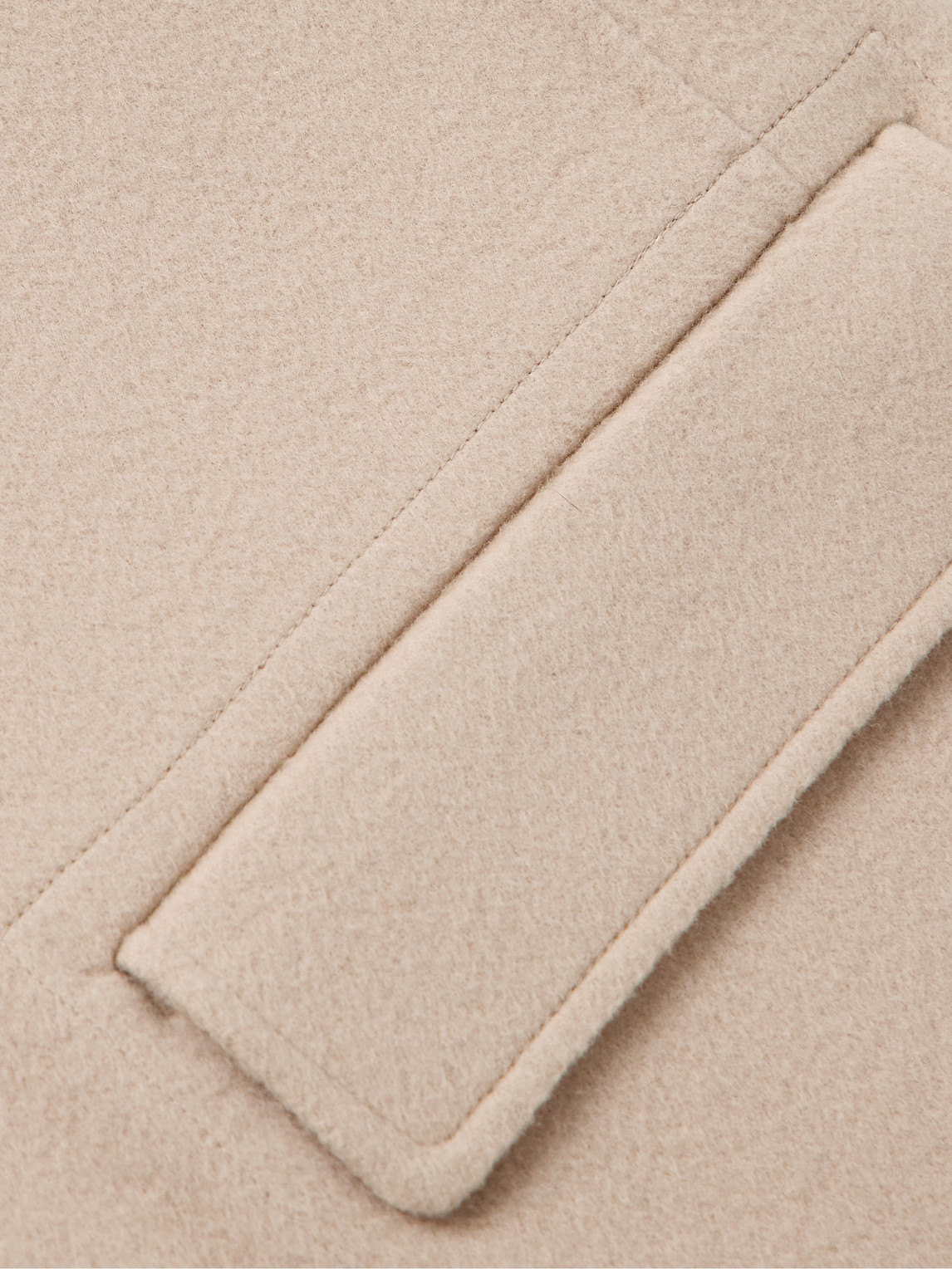 YVES SALOMON WOOL AND CASHMERE-BLEND FELT OVERSHIRT