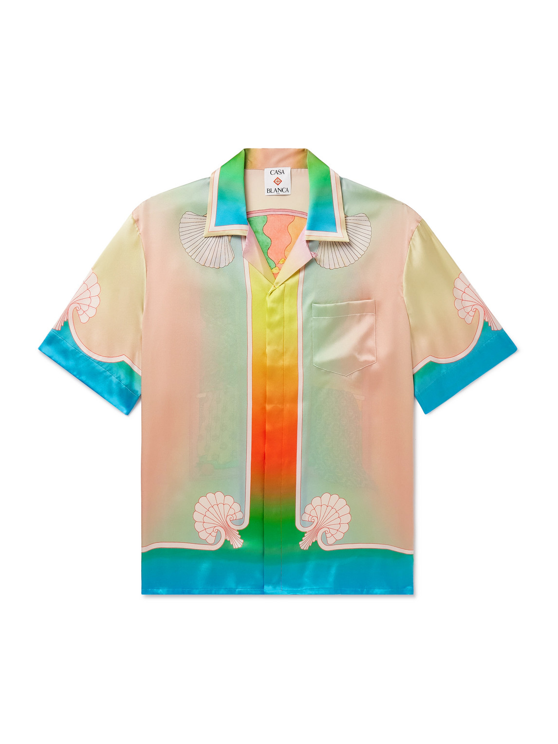 Casablanca Silk Short Sleeve Printed Shirt