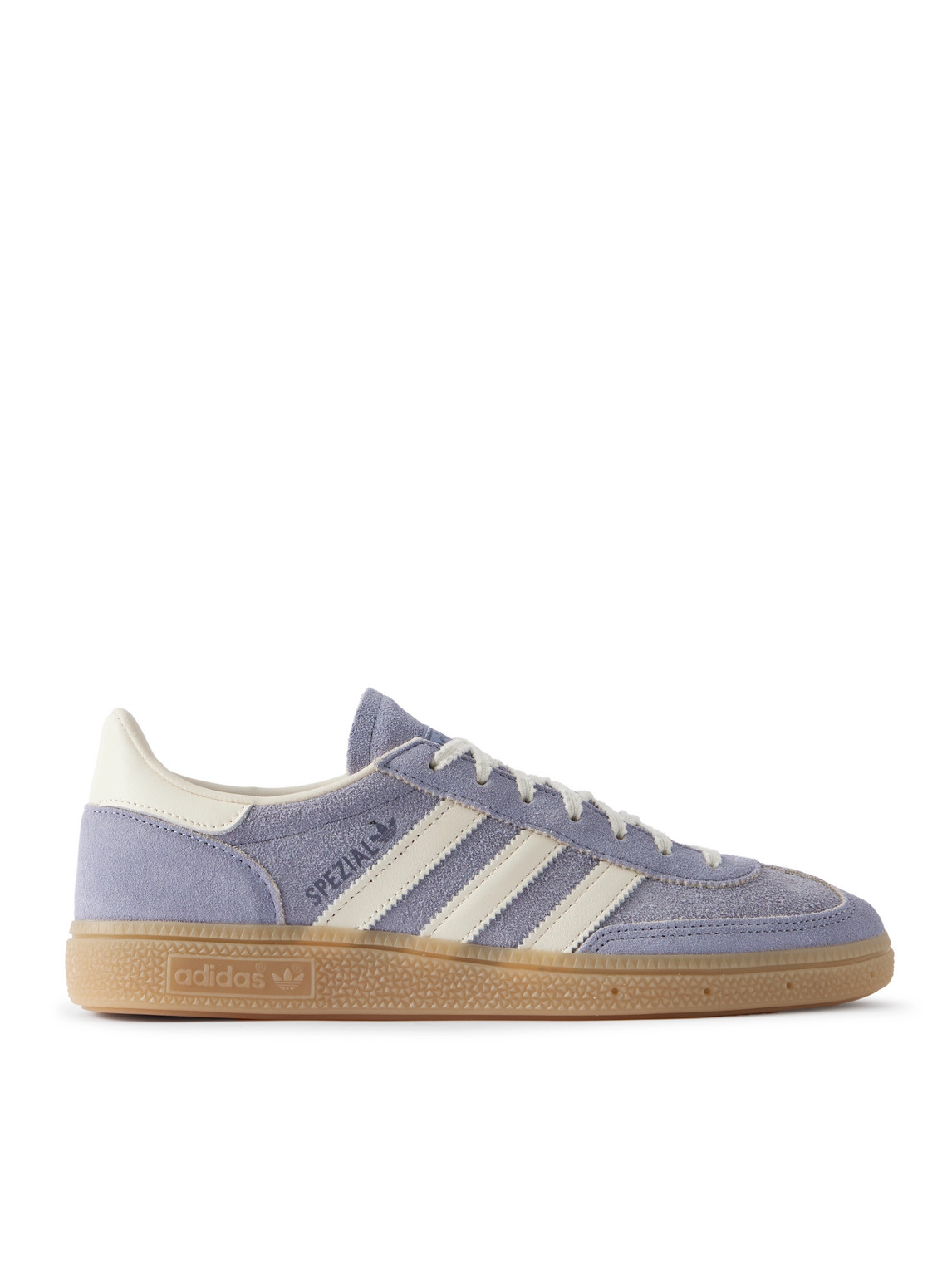 Adidas Originals Handball Spezial Leather-trimmed Suede Sneakers In Purple