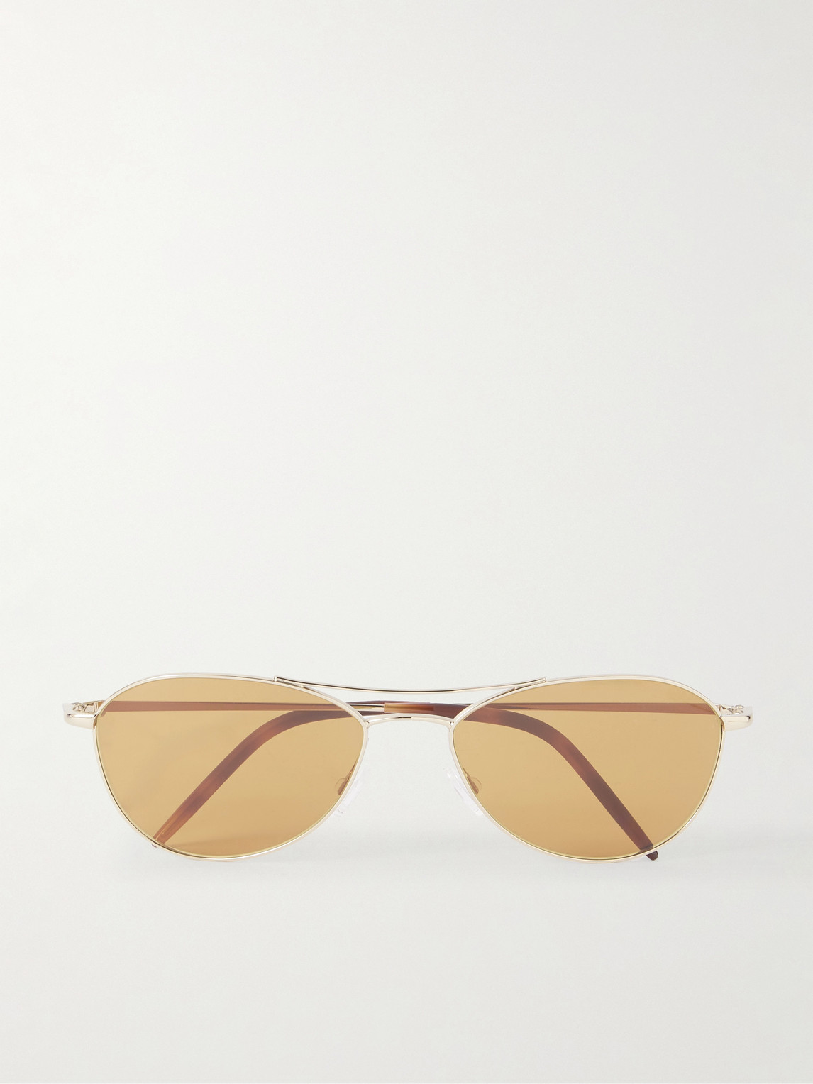 Oliver Peoples Aero Ii Aviator-style Gold-tone Sunglasses