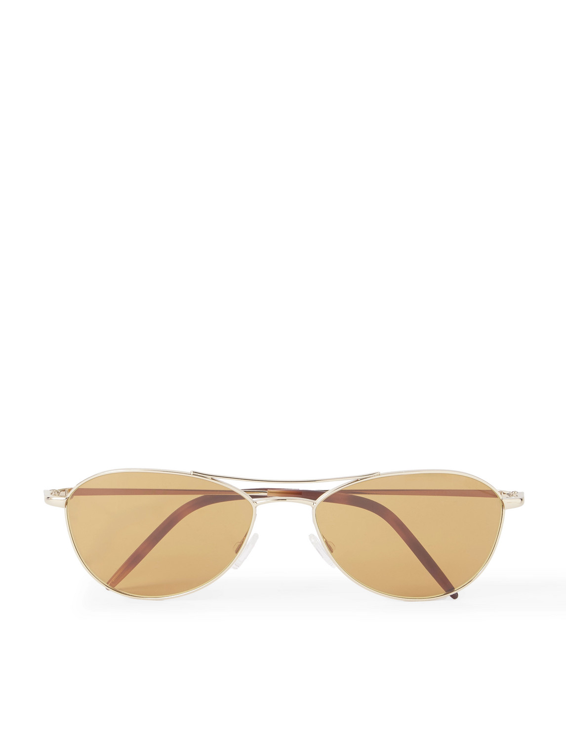 Oliver Peoples Aero Ii Aviator-style Gold-tone Sunglasses