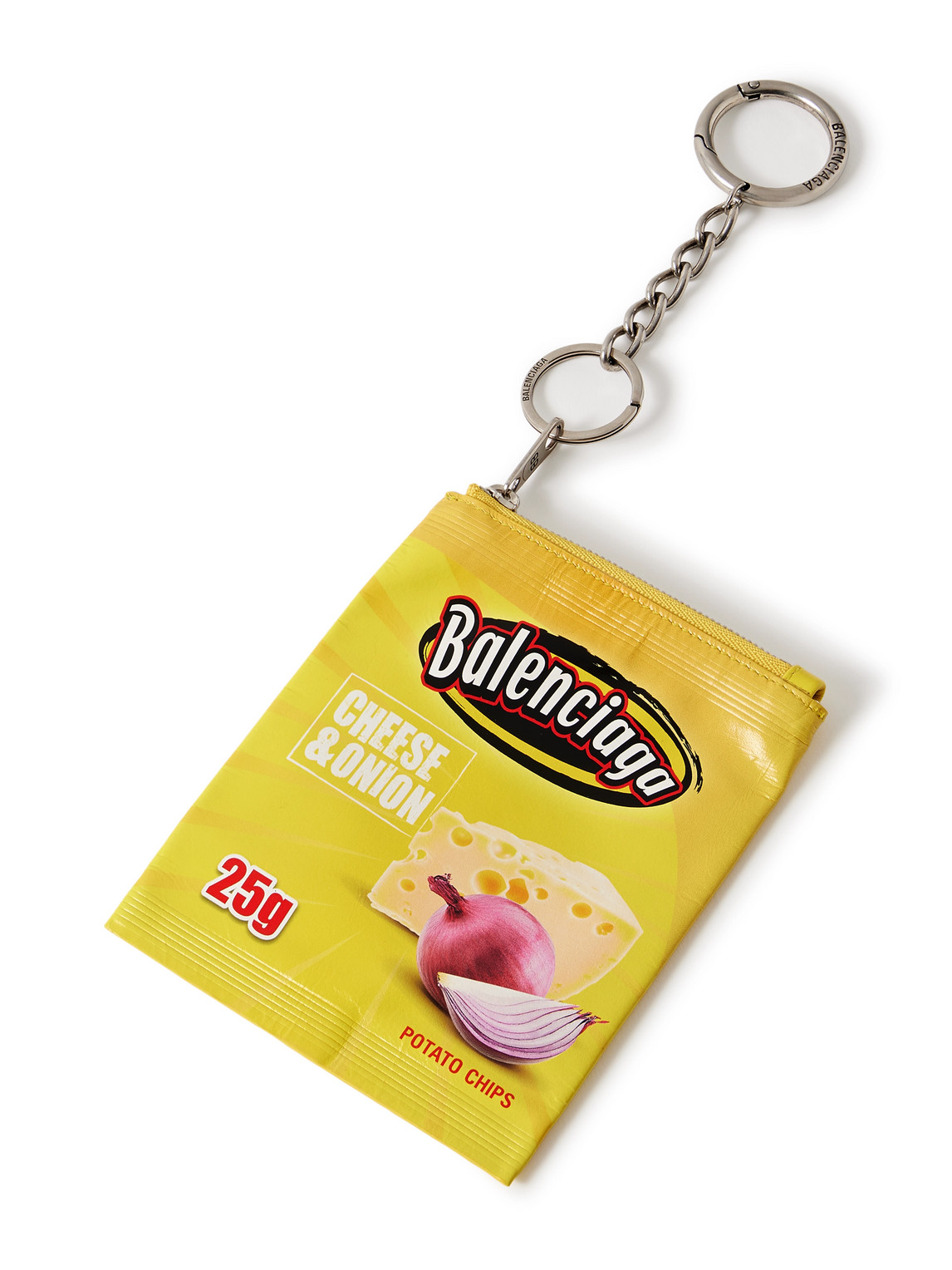 Chips Printed Leather Pouch