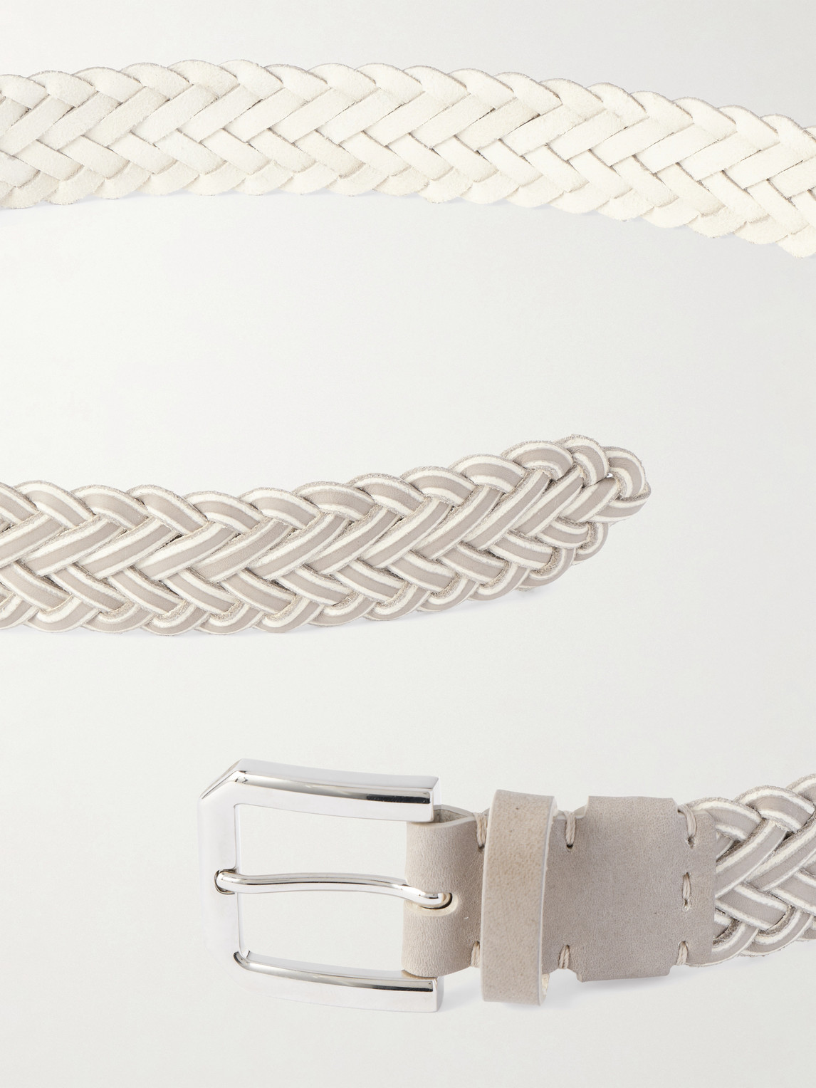 Brunello Cucinelli 3cm Woven Leather Belt