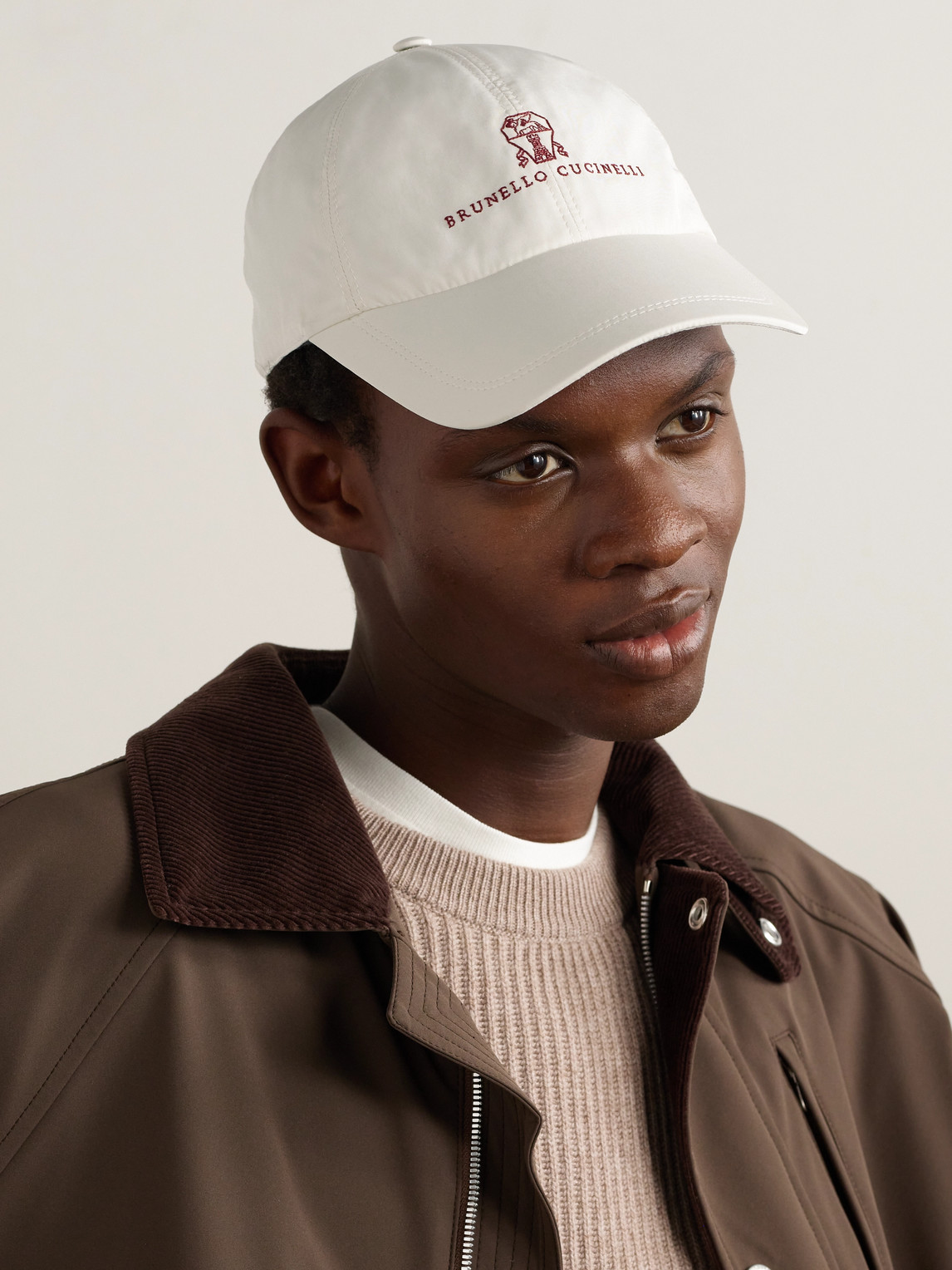 Brunello Cucinelli Linen-wool-silk Embroidered Baseball Cap