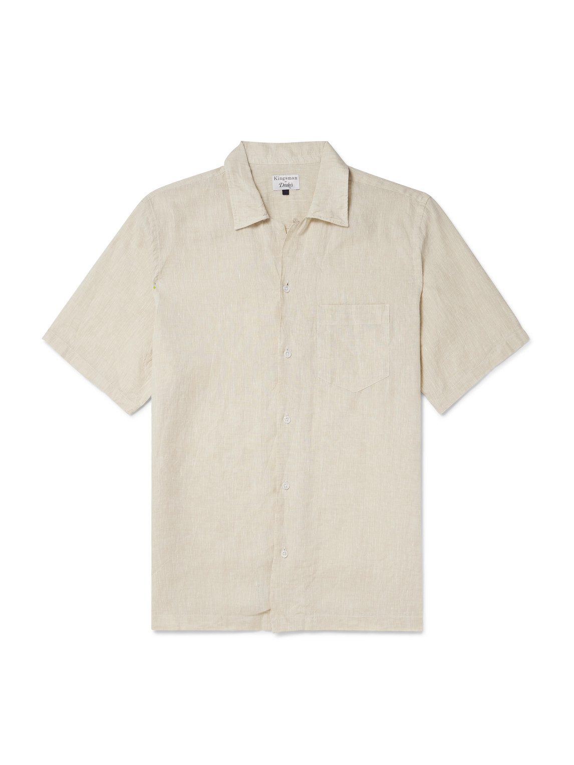 Drake's Convertible-Collar Linen Shirt