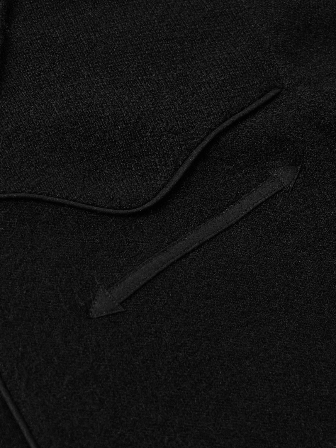 Guest In Residence Western Felt-trimmed Cashmere Shirt In Black