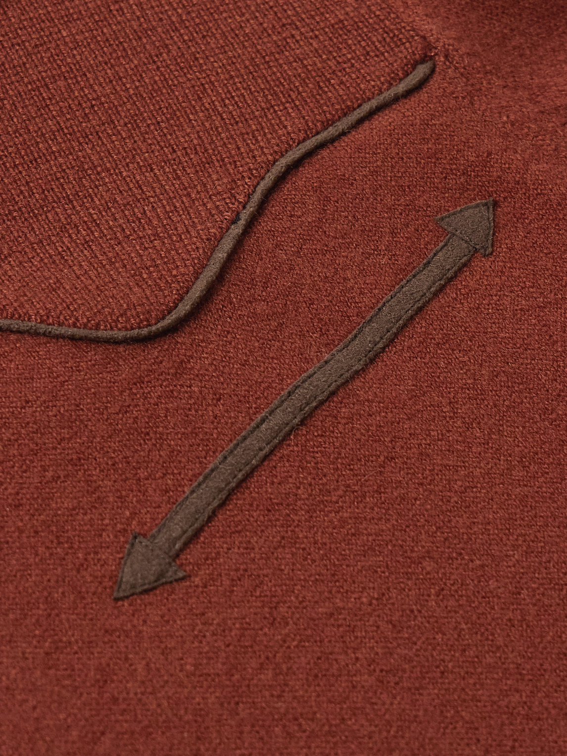 Guest In Residence Western Felt-trimmed Cashmere Shirt In Brown