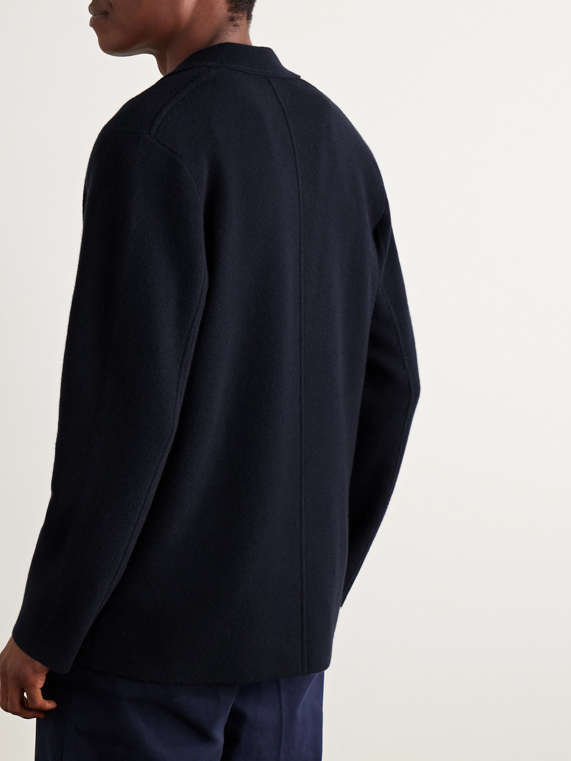Guest In Residence Off Duty Unstructured Wool And Cashmere-blend Blazer In Blue