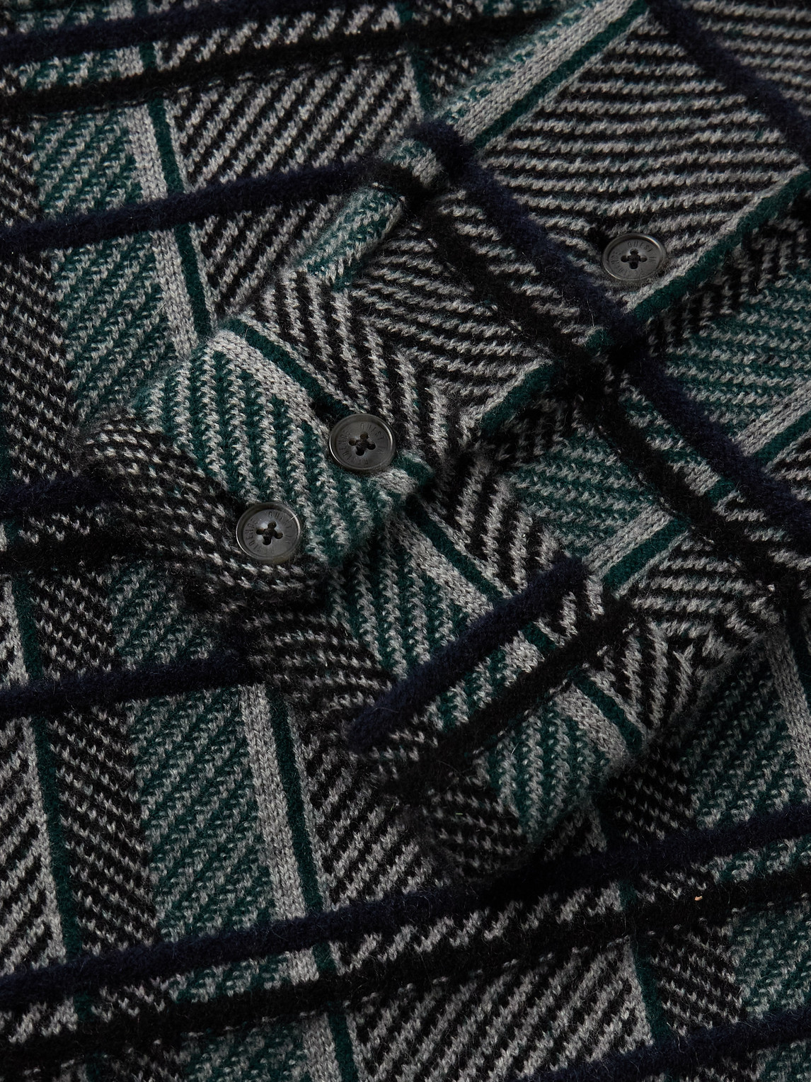 Guest In Residence Checked Cashmere Overshirt In Gray