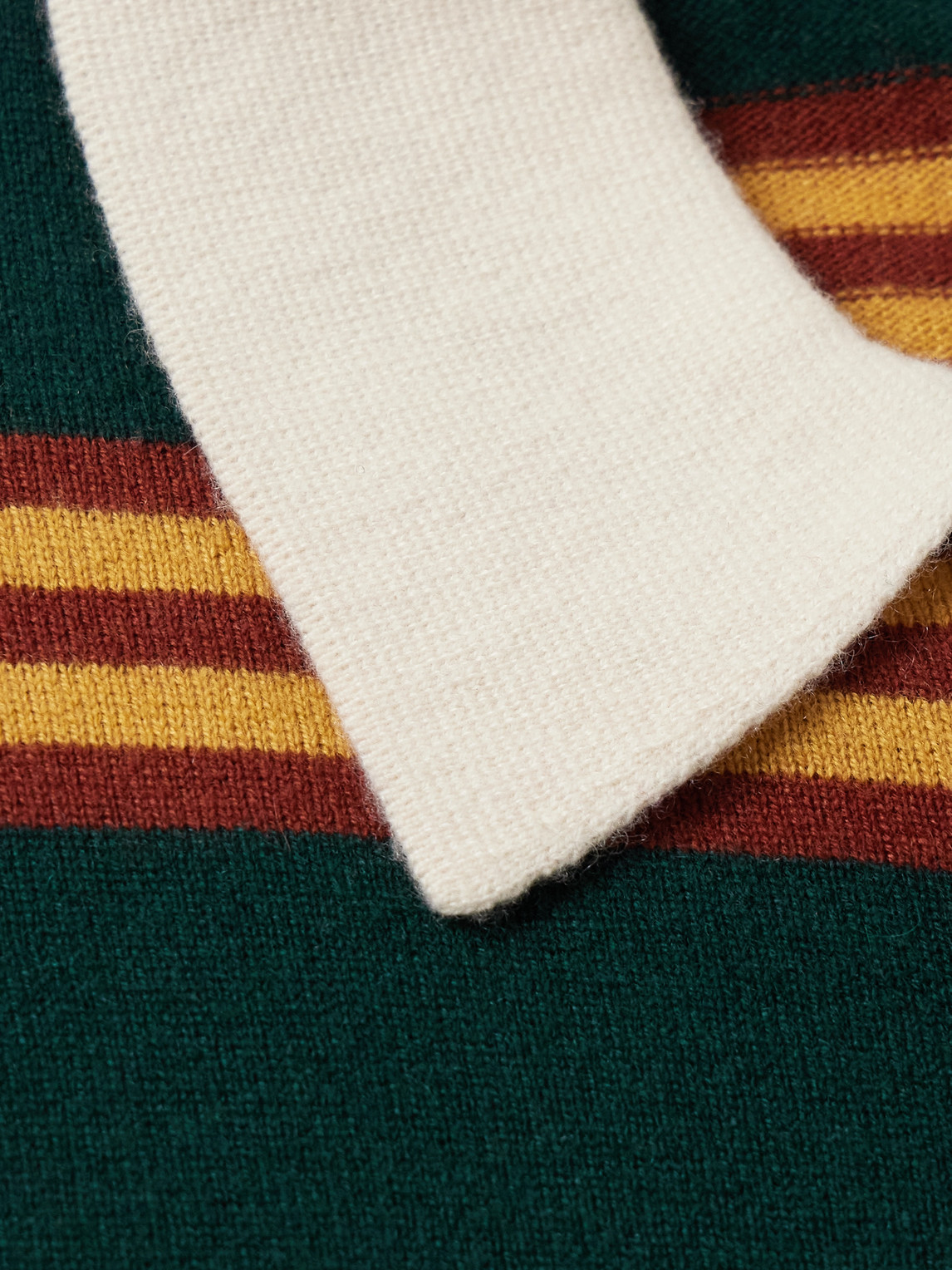 Guest In Residence Striped Cashmere Rubgy Holly Combo In Green
