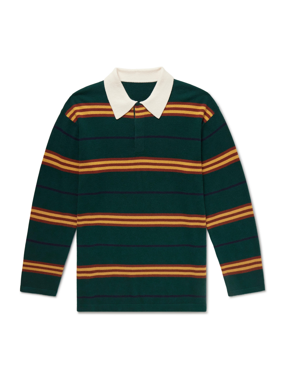 Guest In Residence Striped Cashmere Rubgy Holly Combo In Green