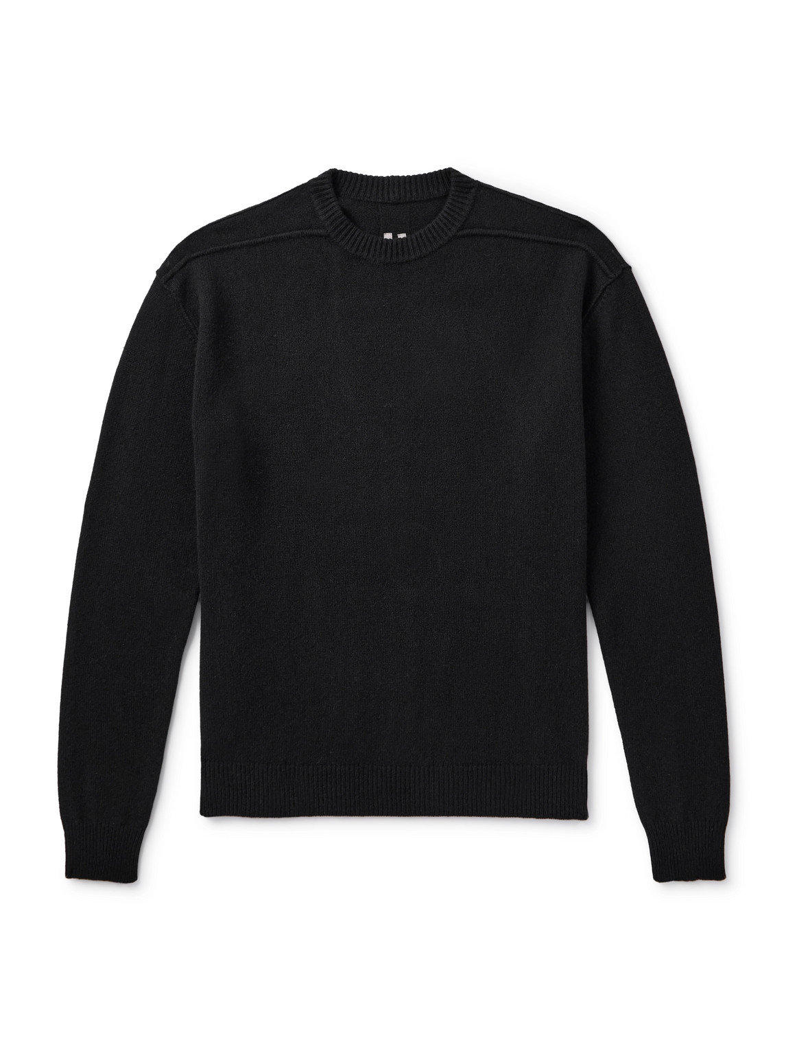 Rick Owens Boiled Cashmere And Wool-blend Sweater In Black