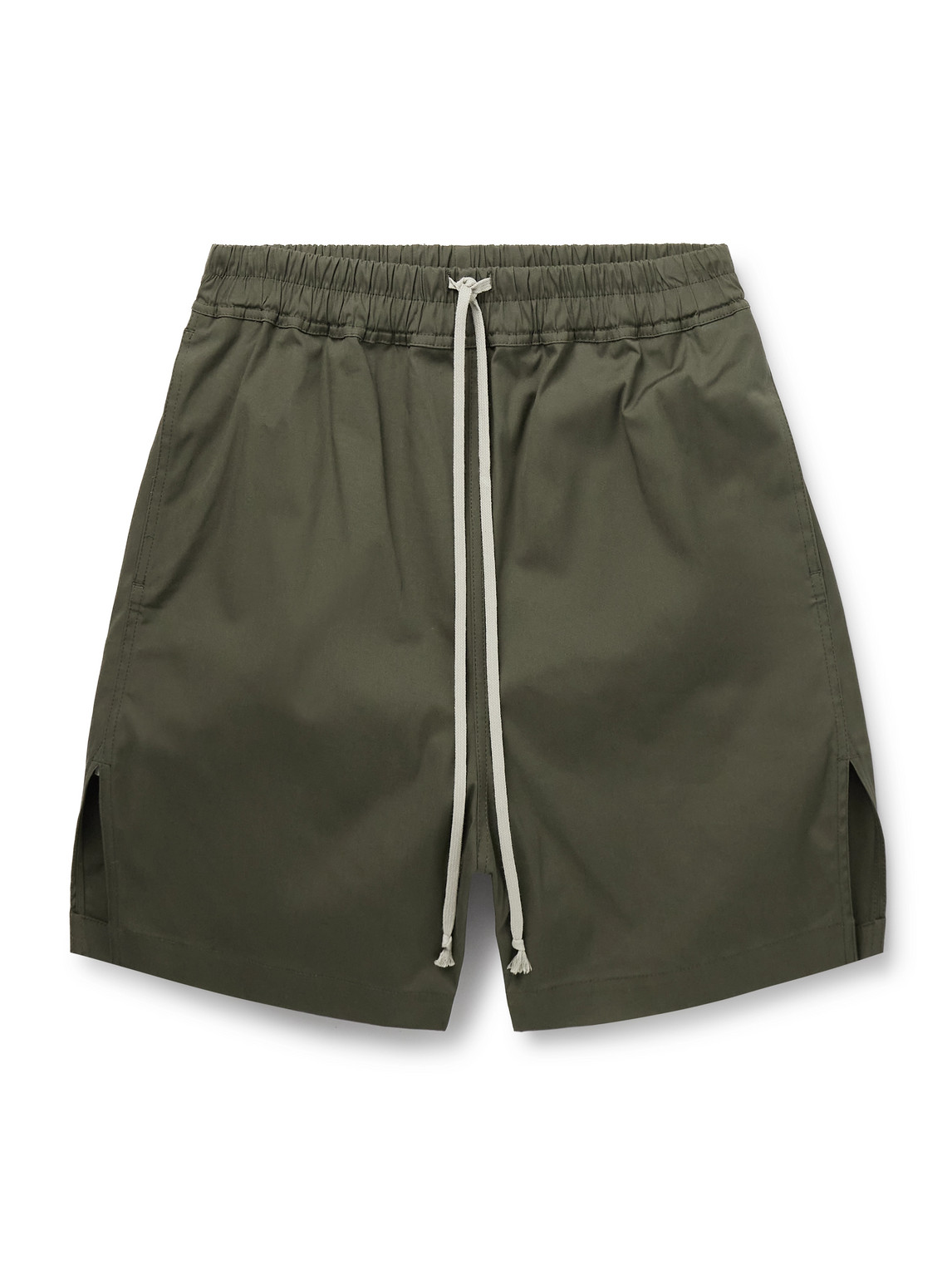 Rick Owens Straight-leg Cotton-blend Poplin Drawstring Shorts