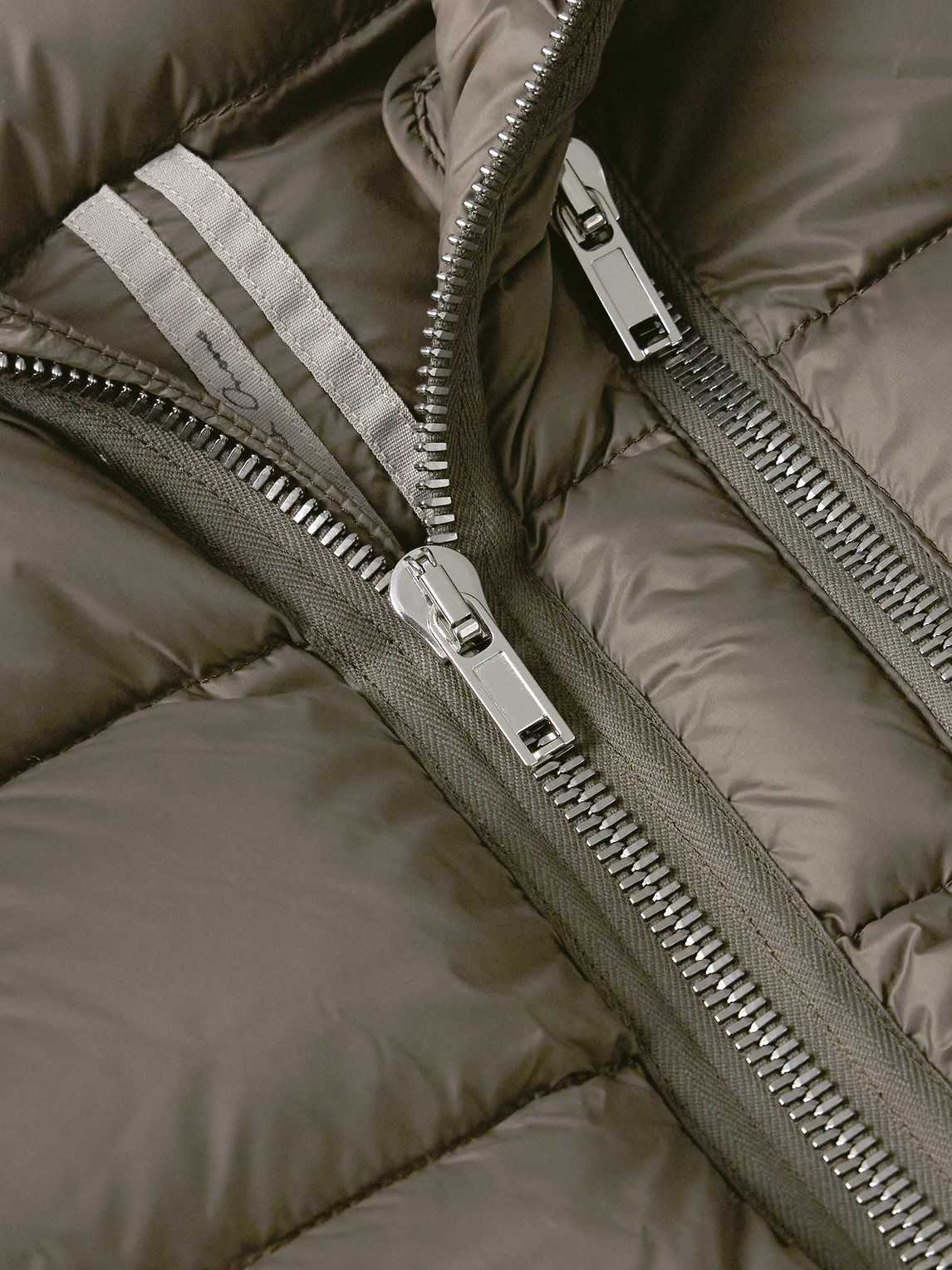 Rick Owens Slim-fit Quilted Shell Down Hooded Jacket In Brown