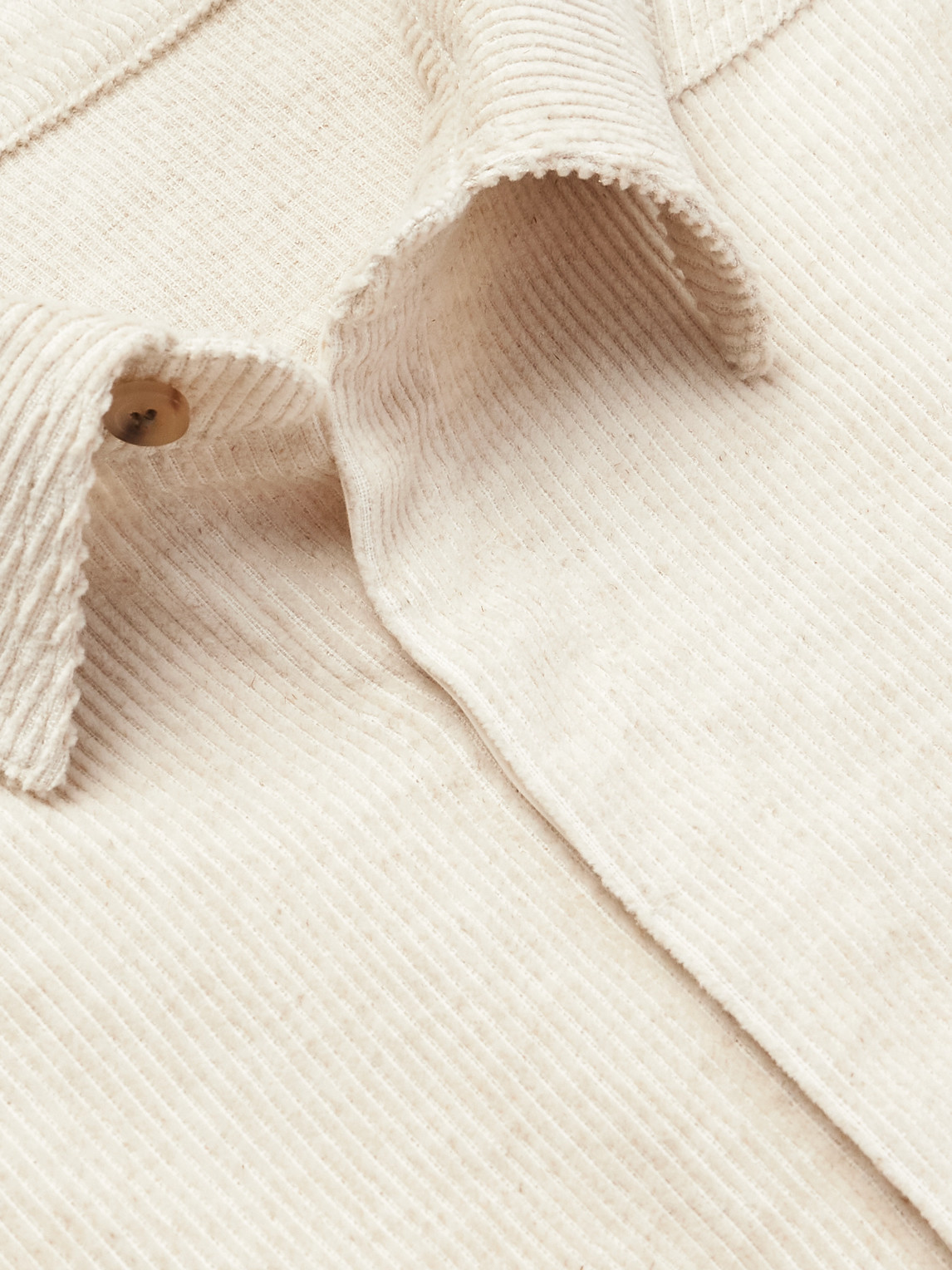 Rick Owens Cotton And Linen-blend Corduroy Shirt In White