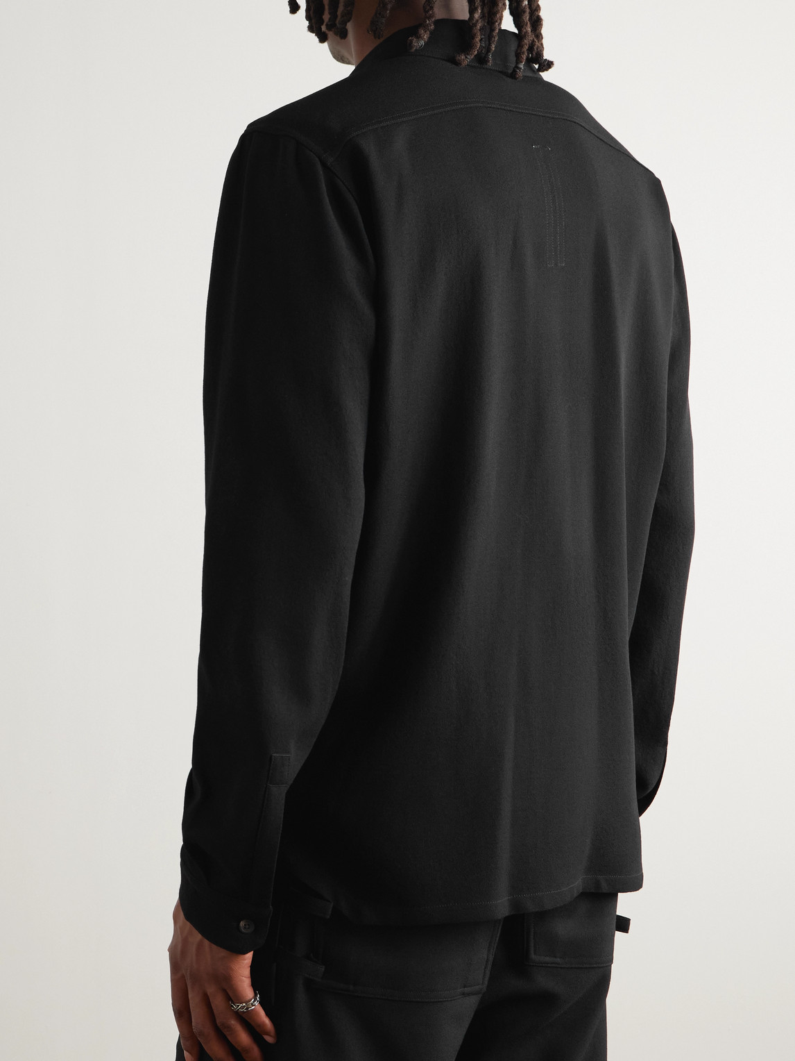 Rick Owens Wool-crepe Shirt In Black