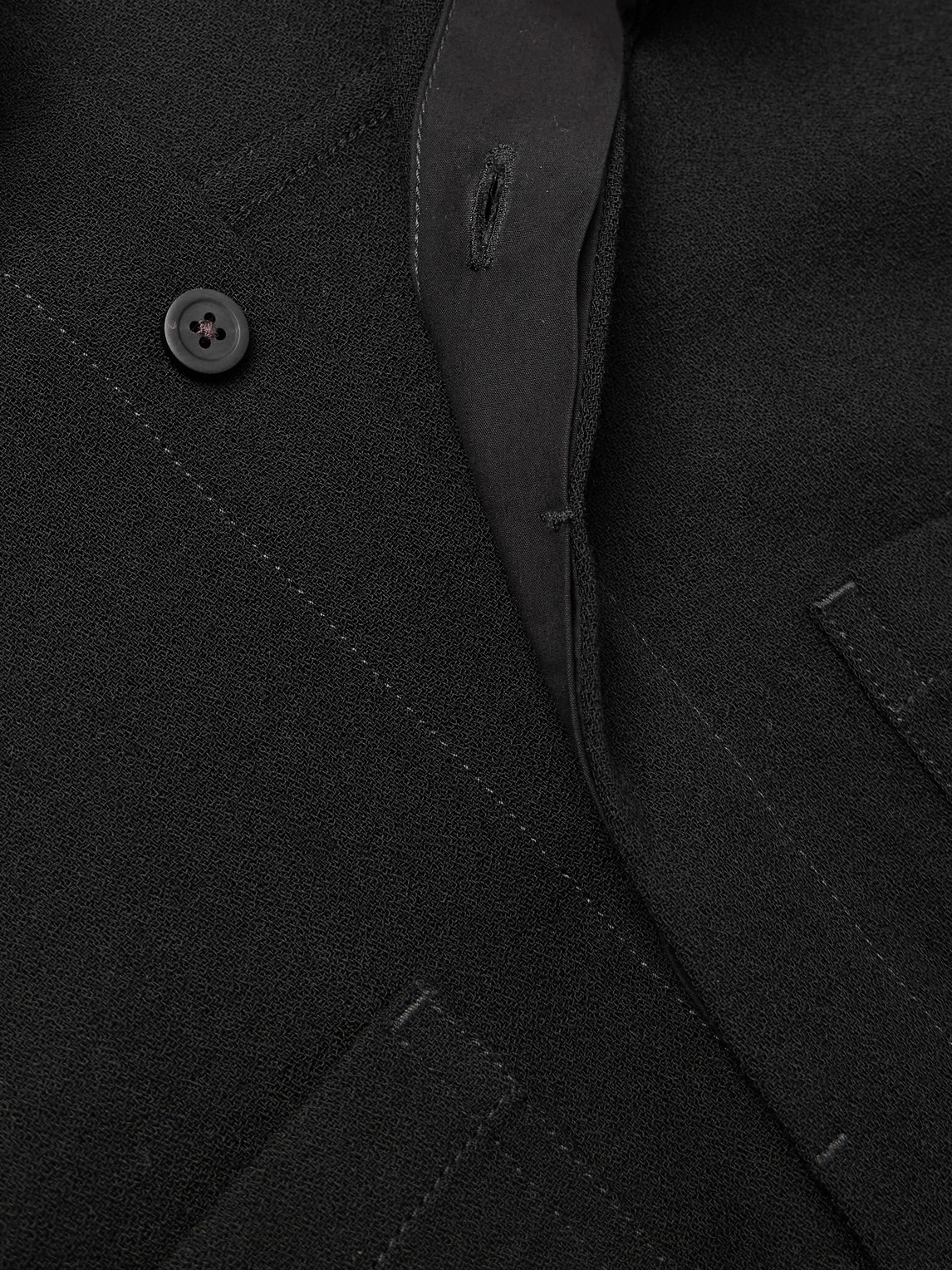 Rick Owens Wool-crepe Shirt In Black