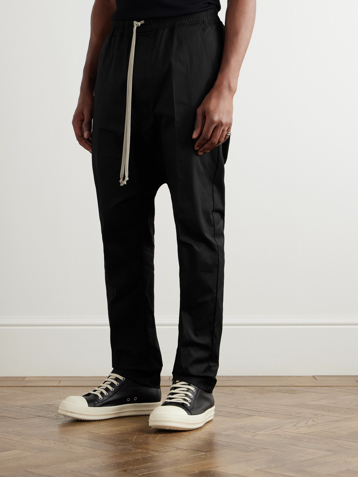 Rick Owens Tapered Cotton-blend Poplin Trousers