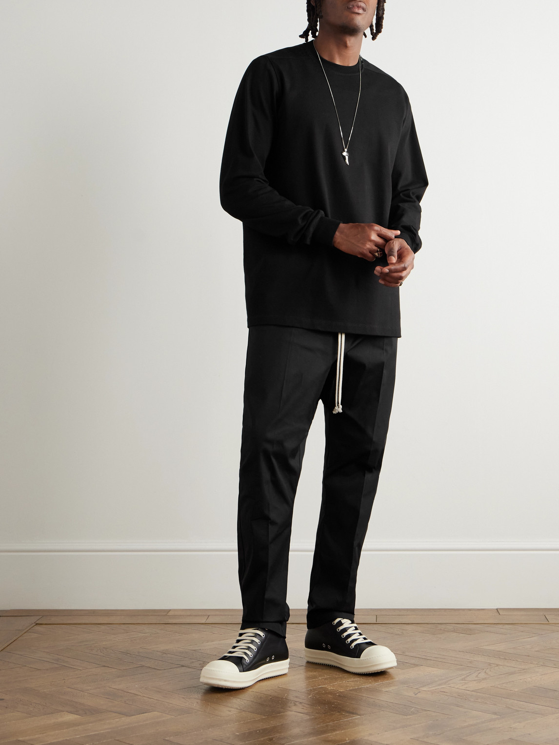 Rick Owens Tapered Cotton-blend Poplin Trousers