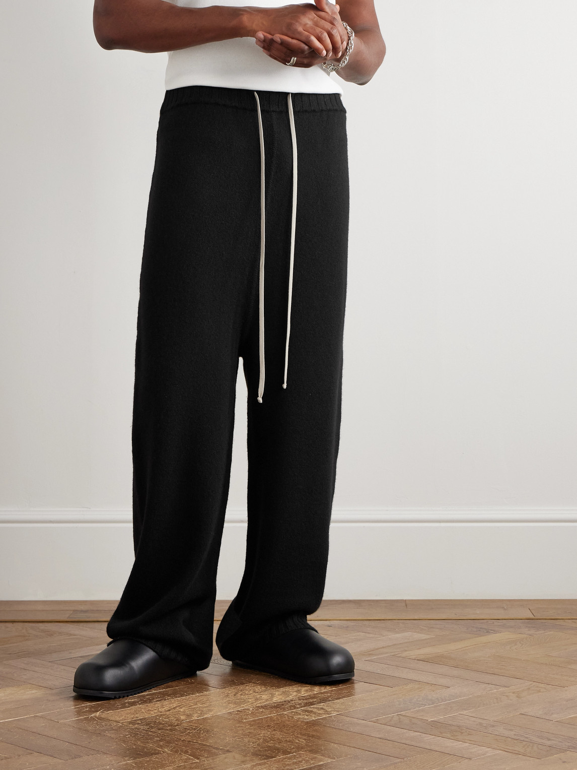 Rick Owens Las Palmas Straight-leg Cashmere Sweatpants