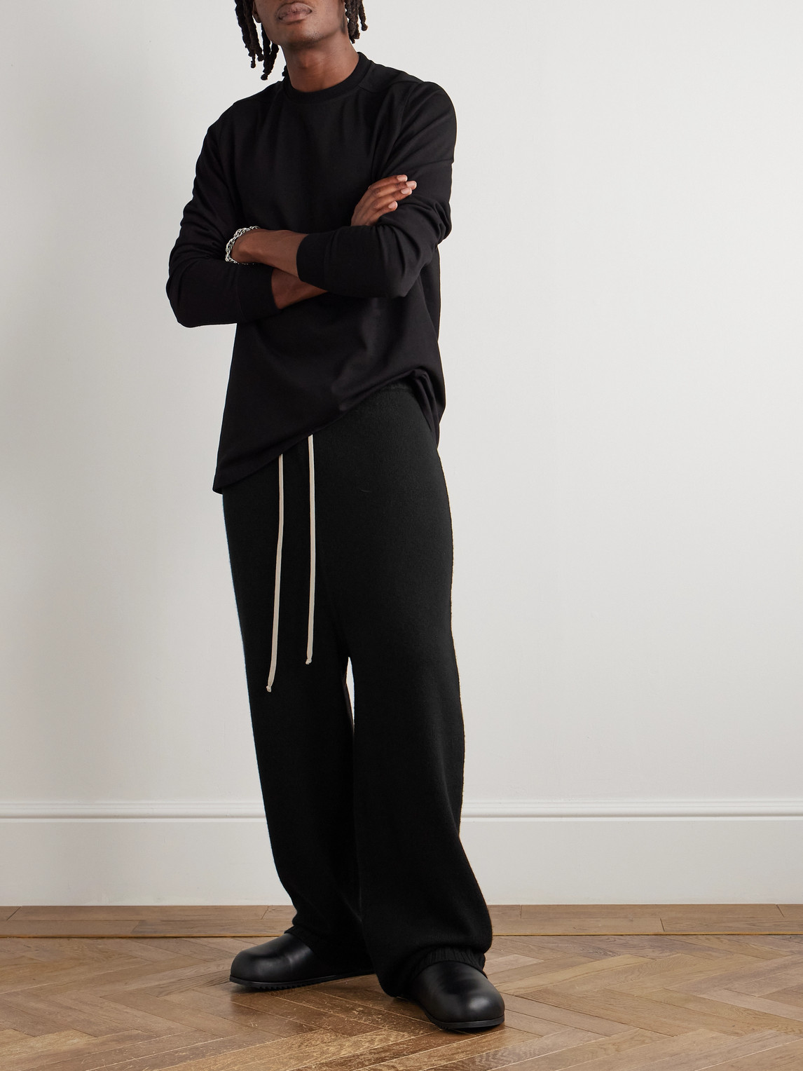 Rick Owens Las Palmas Straight-leg Cashmere Sweatpants