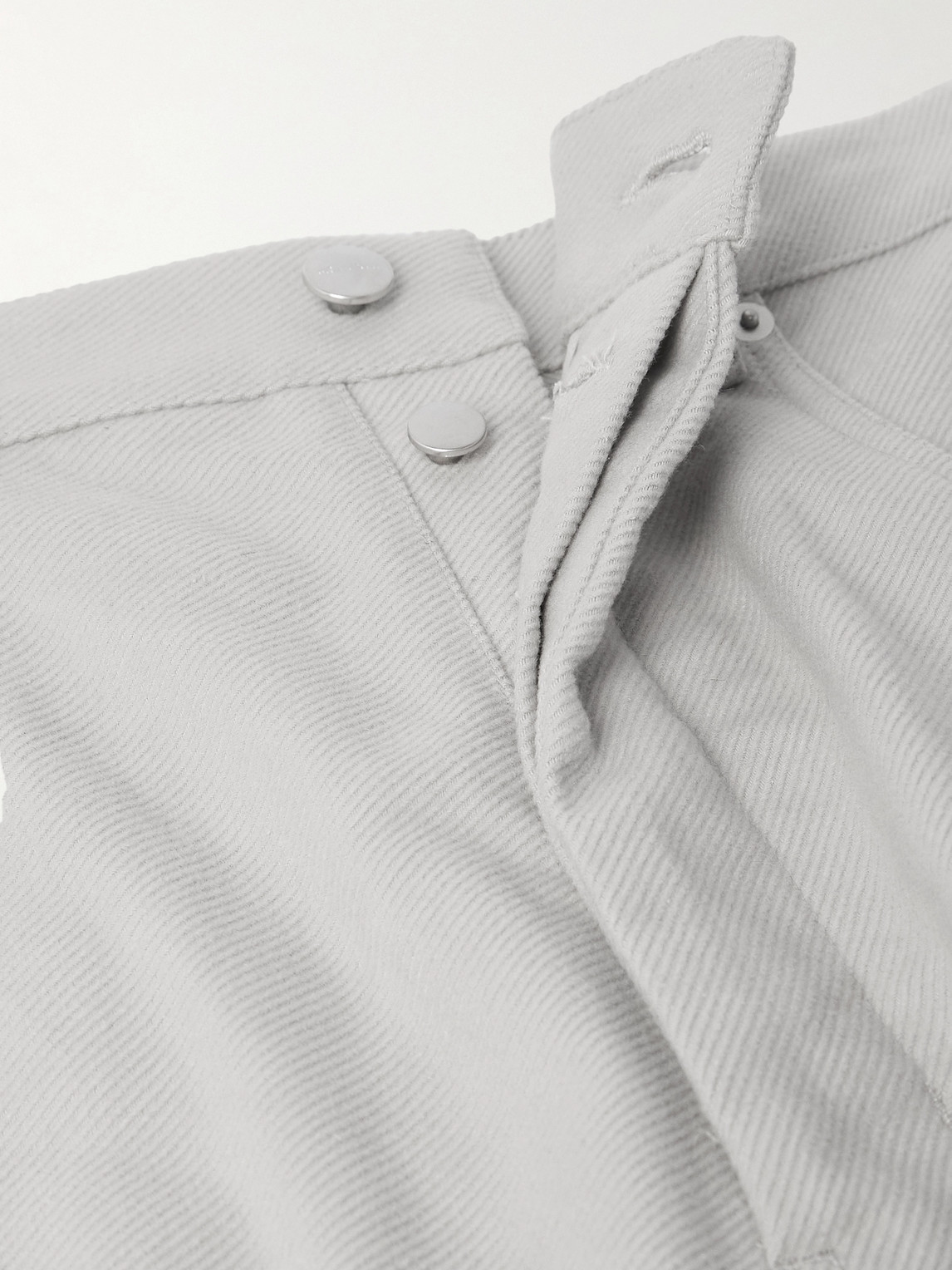 Rick Owens Wide-leg Cotton-twill Cargo Trousers In White