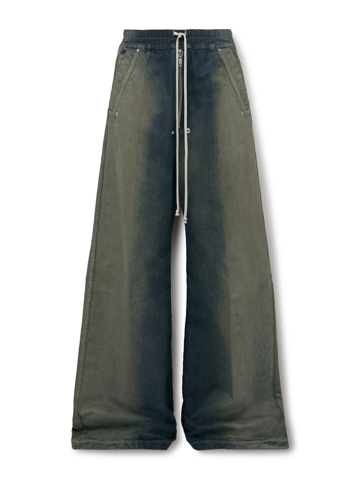 Rick Owens Bela Wide-leg Drawstring Jeans In Blue