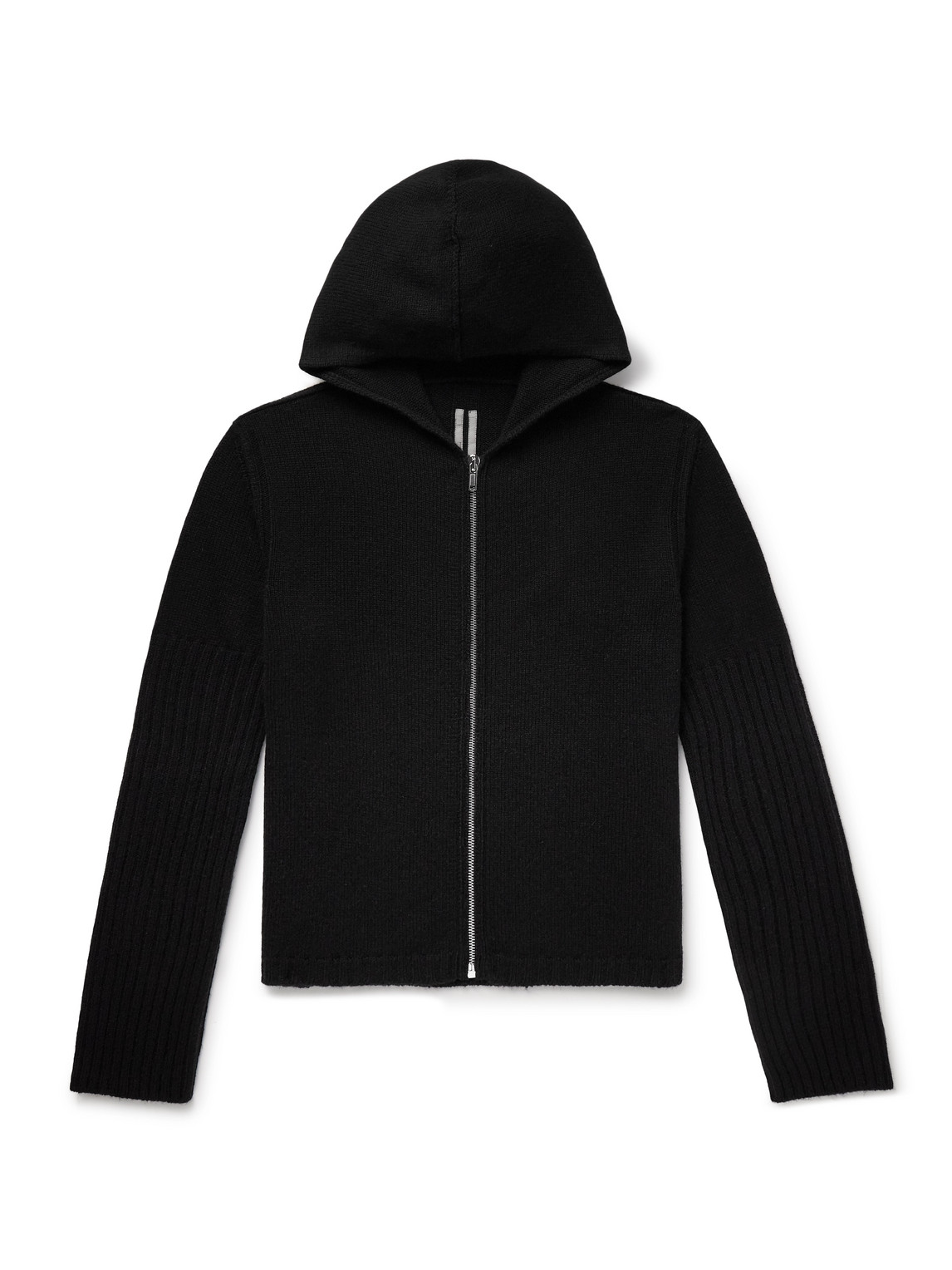 Rick Owens Las Palmas Ribbed Cashmere Zip-up Hoodie