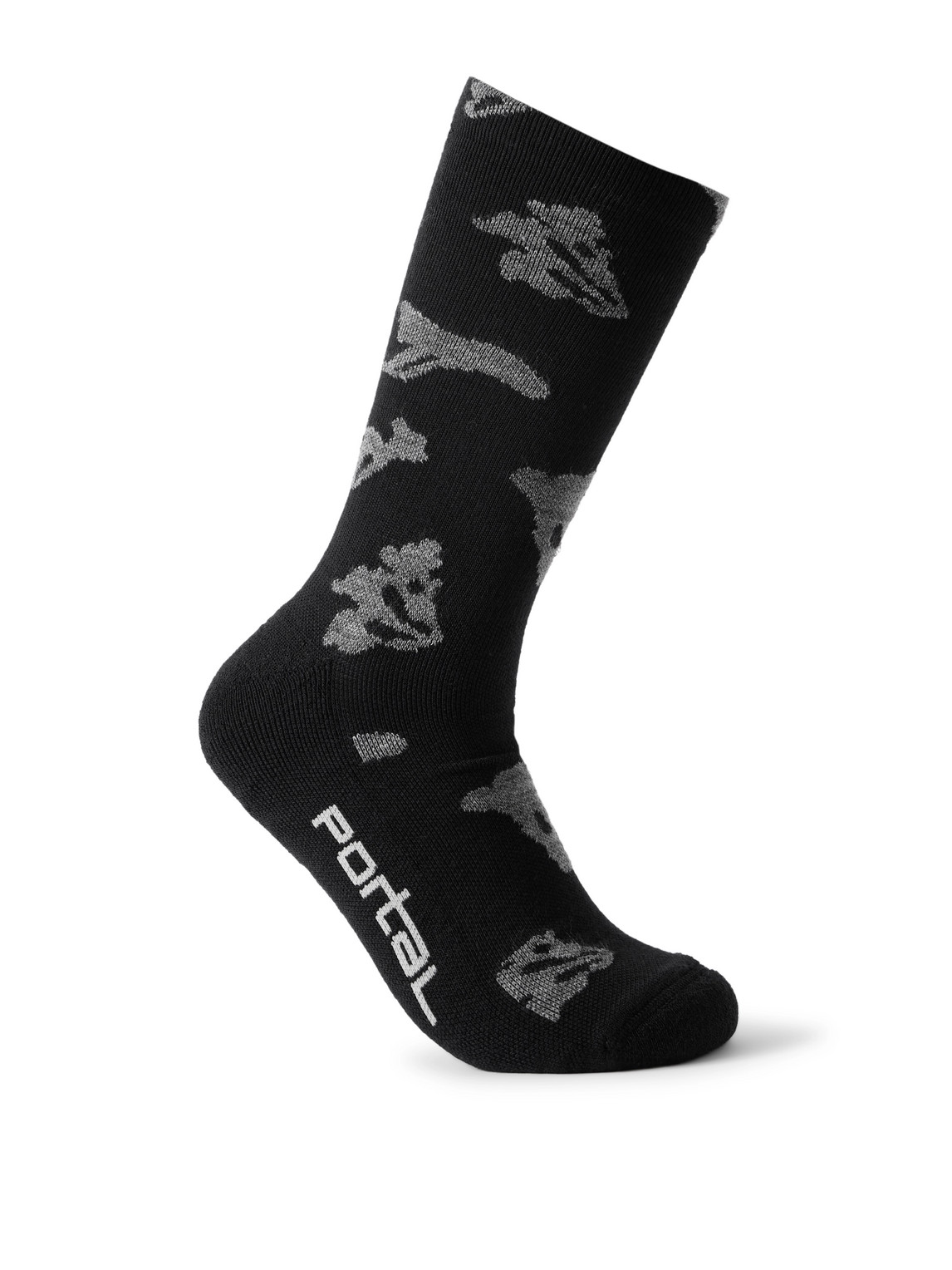 Ritual Jacquard-Knit Merino Wool-Blend Socks