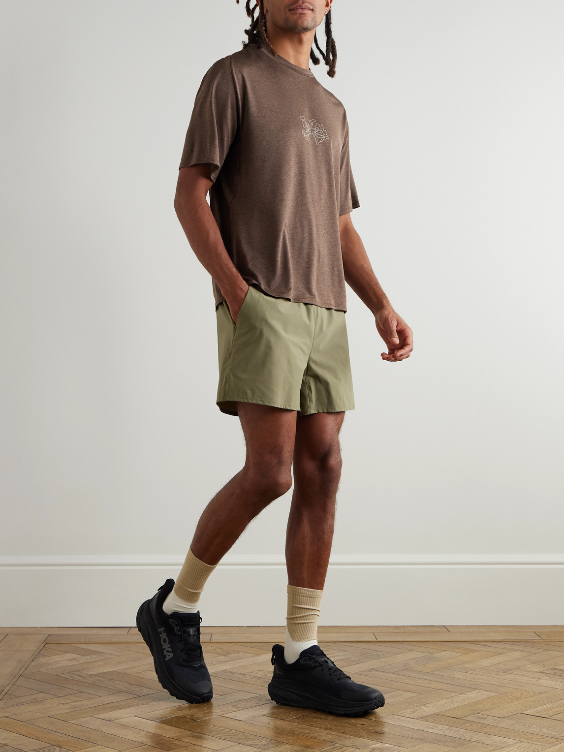 Lateral Peak Logo-Print Recycled-Jersey T-Shirt — 2