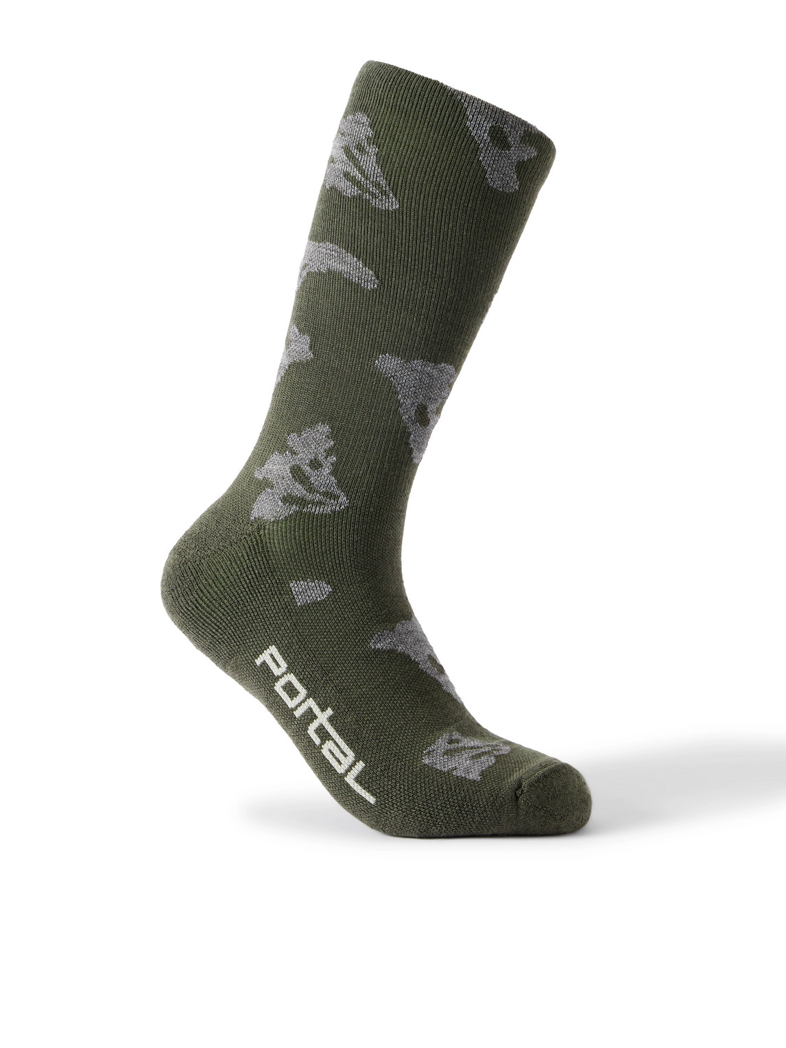Ritual Jacquard-Knit Merino Wool-Blend Socks