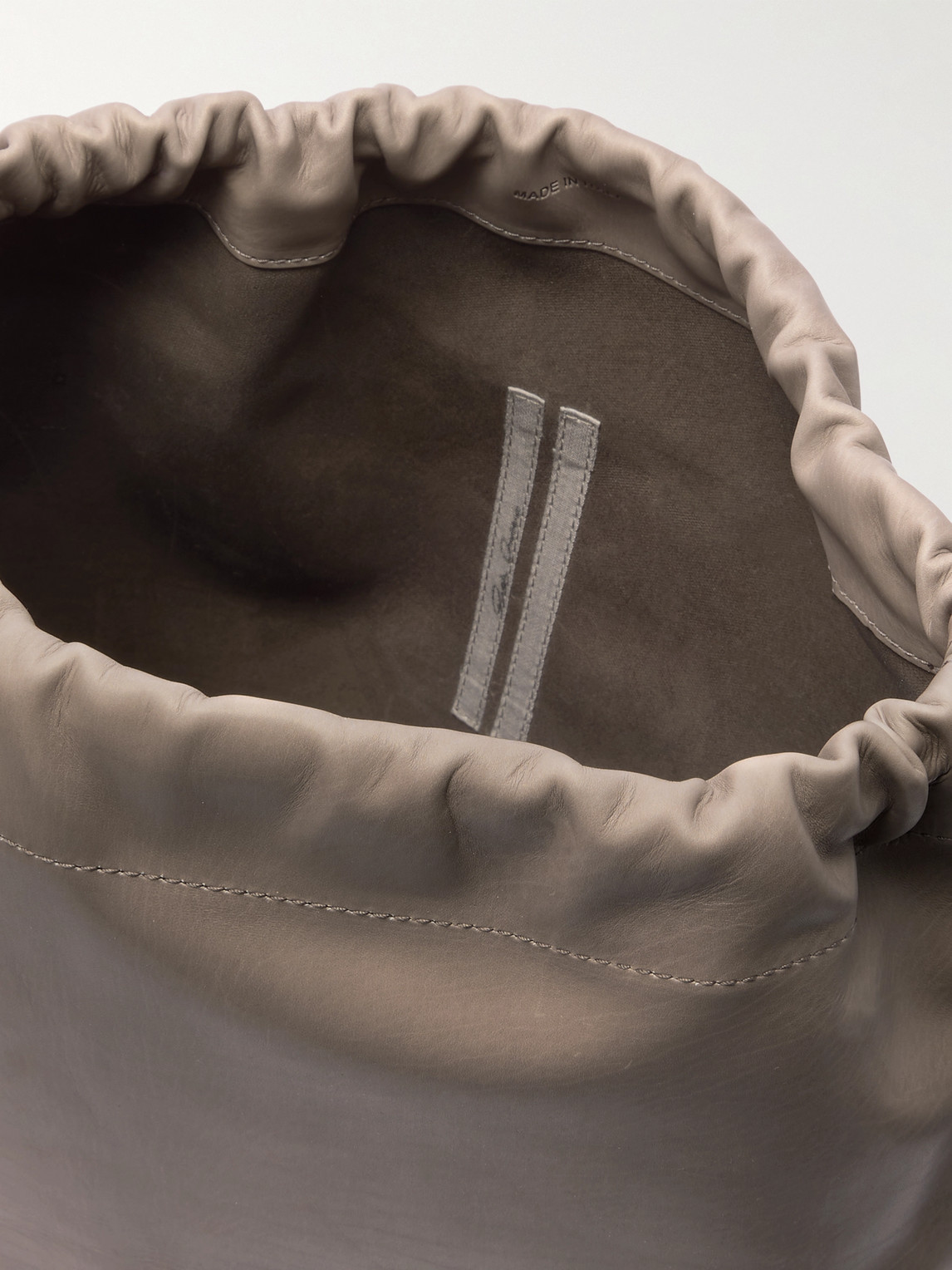 Rick Owens Embellished Leather Drawstring Backpack
