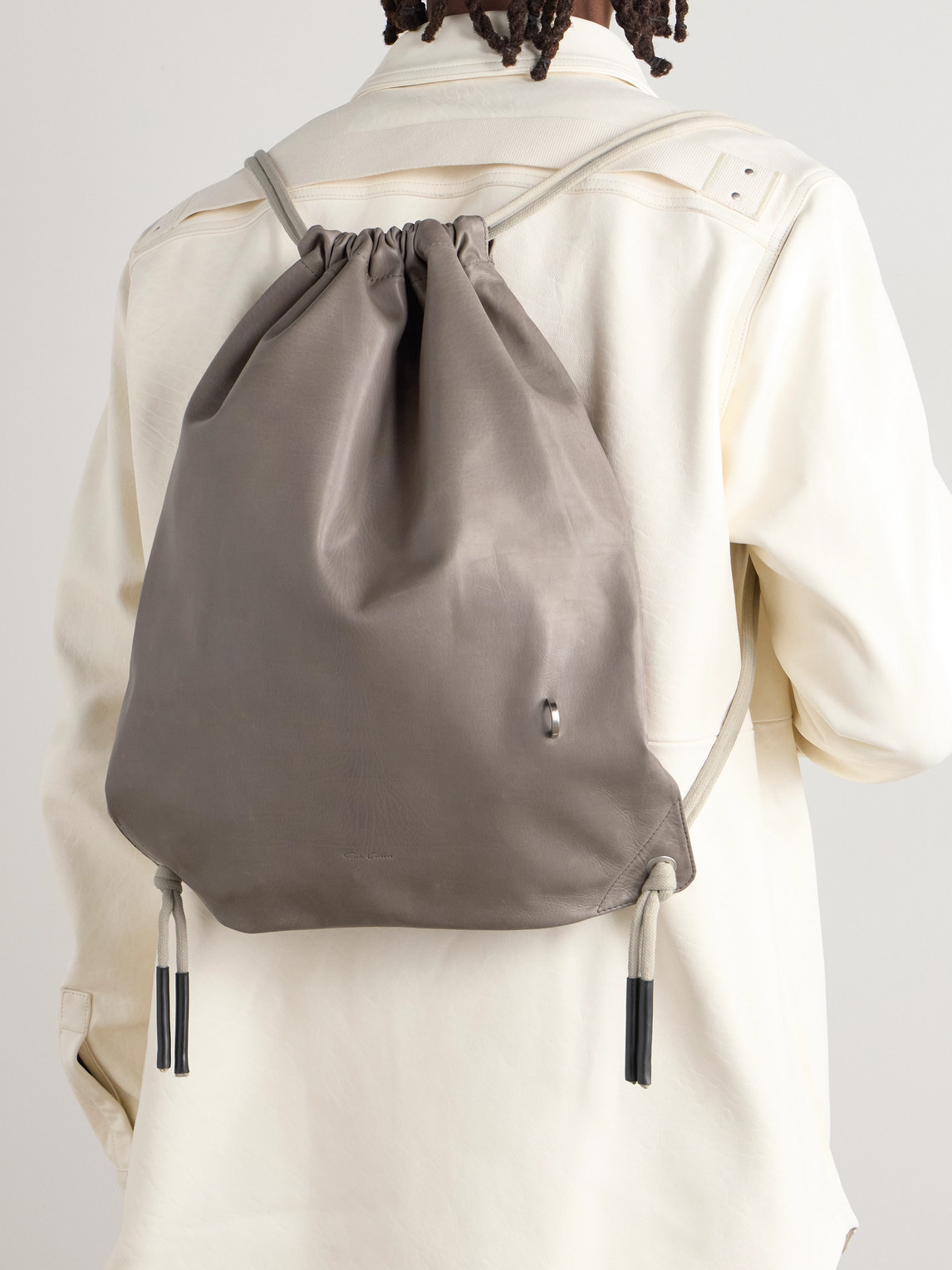 Rick Owens Embellished Leather Drawstring Backpack