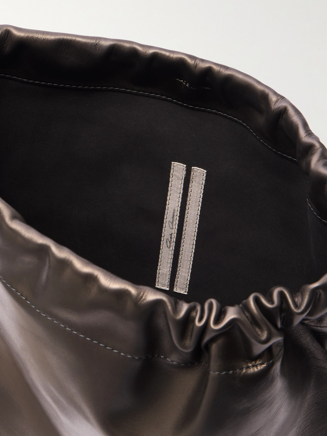 Rick Owens Embellished Leather Drawstring Backpack