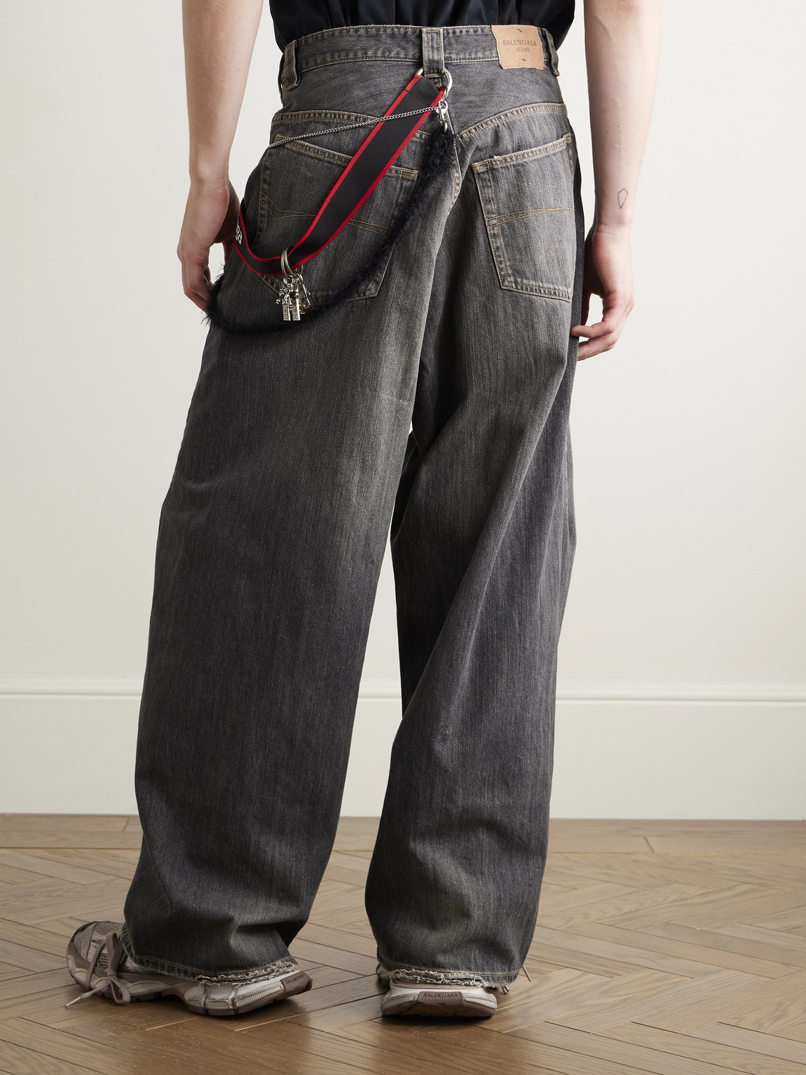  Balenciaga - Wide-leg Embellished Jeans - Men - Gray - S 