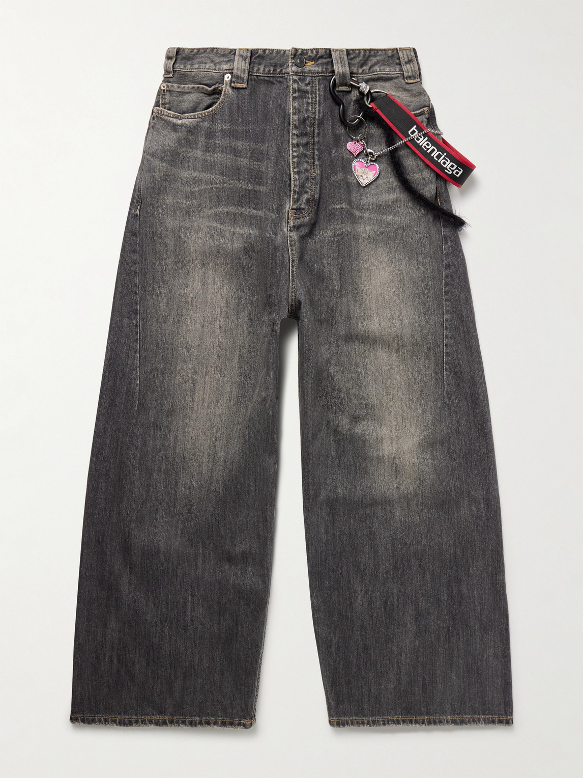 Balenciaga Balenciaga - Wide-Leg Embellished Jeans - Men - Gray - S aus 100% Cotton in Gray