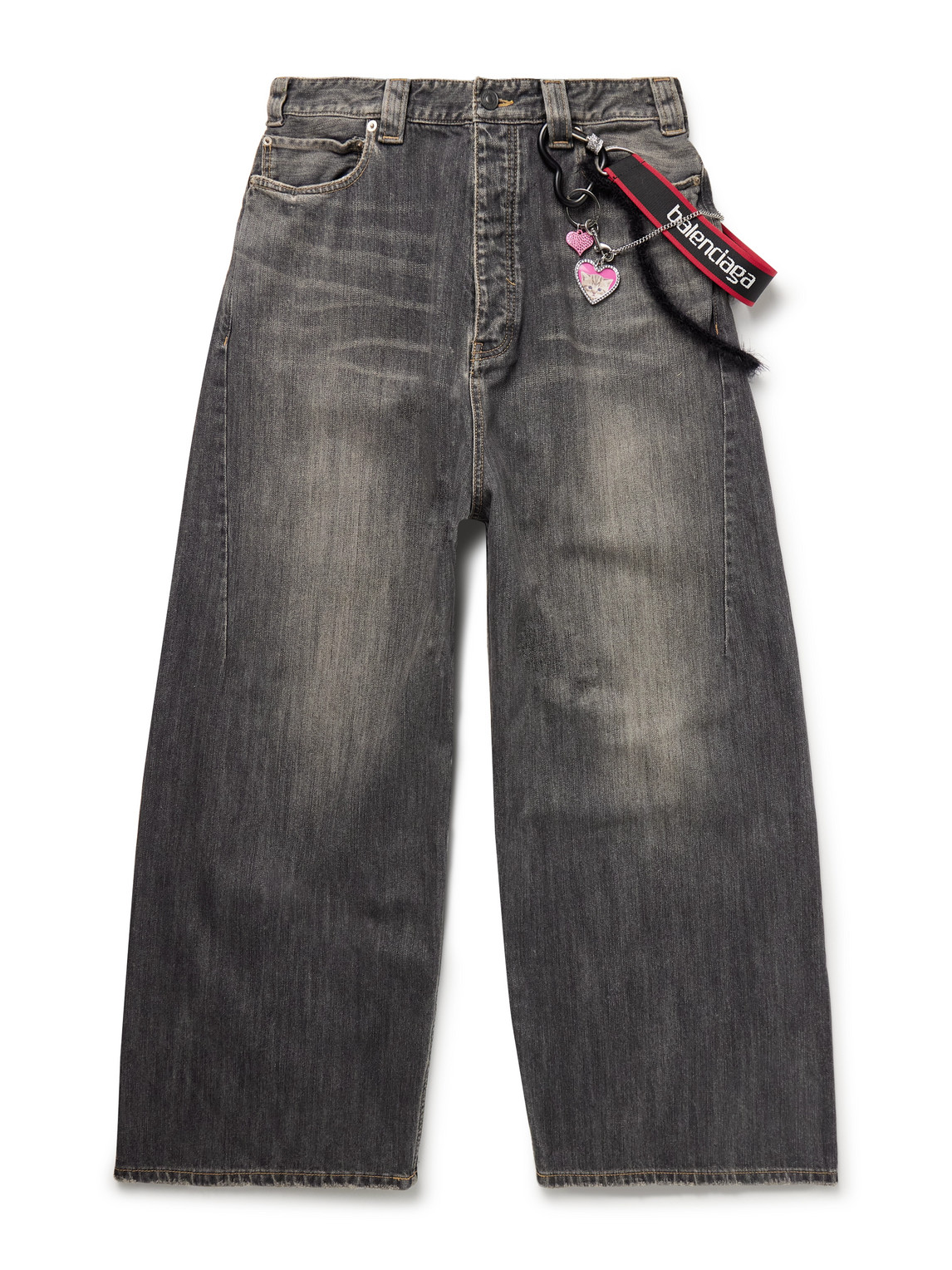 Balenciaga Wide-leg Embellished Jeans