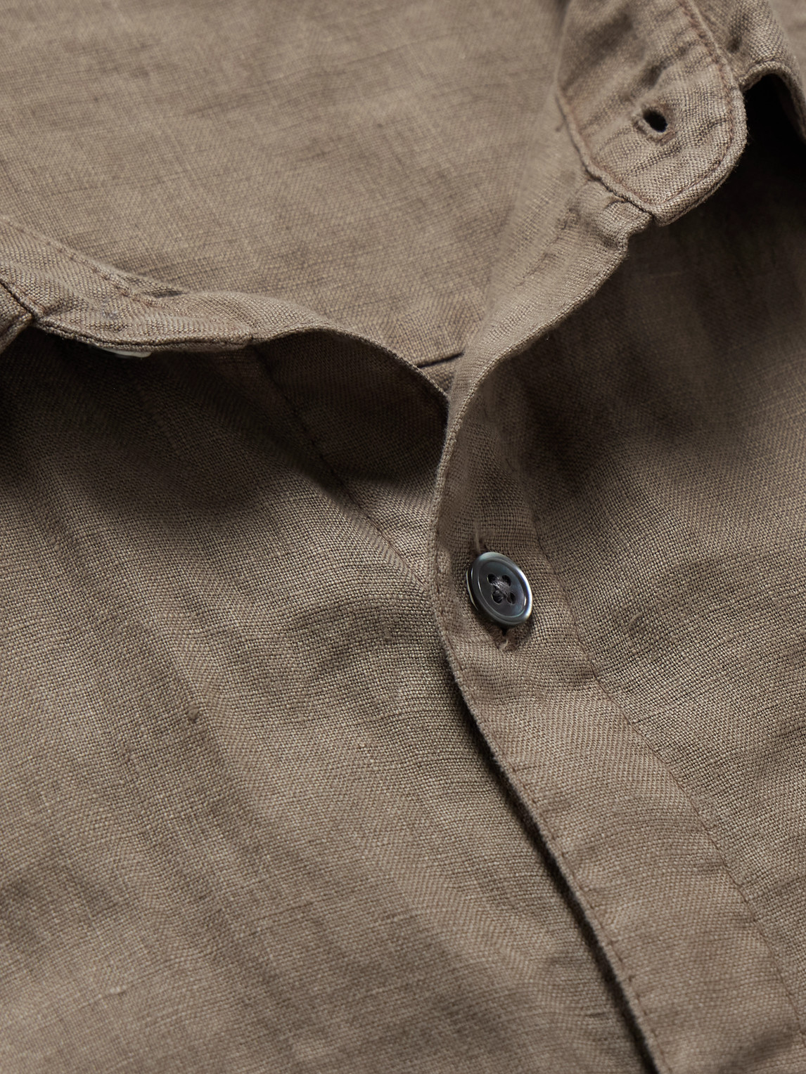 Shop James Perse Garment-dyed Linen Shirt In Neutrals