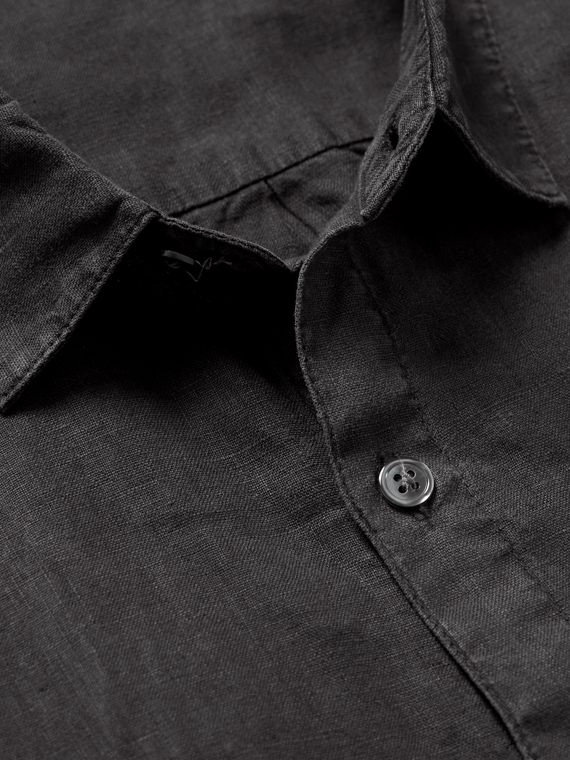 Shop James Perse Garment-dyed Linen Shirt In Gray