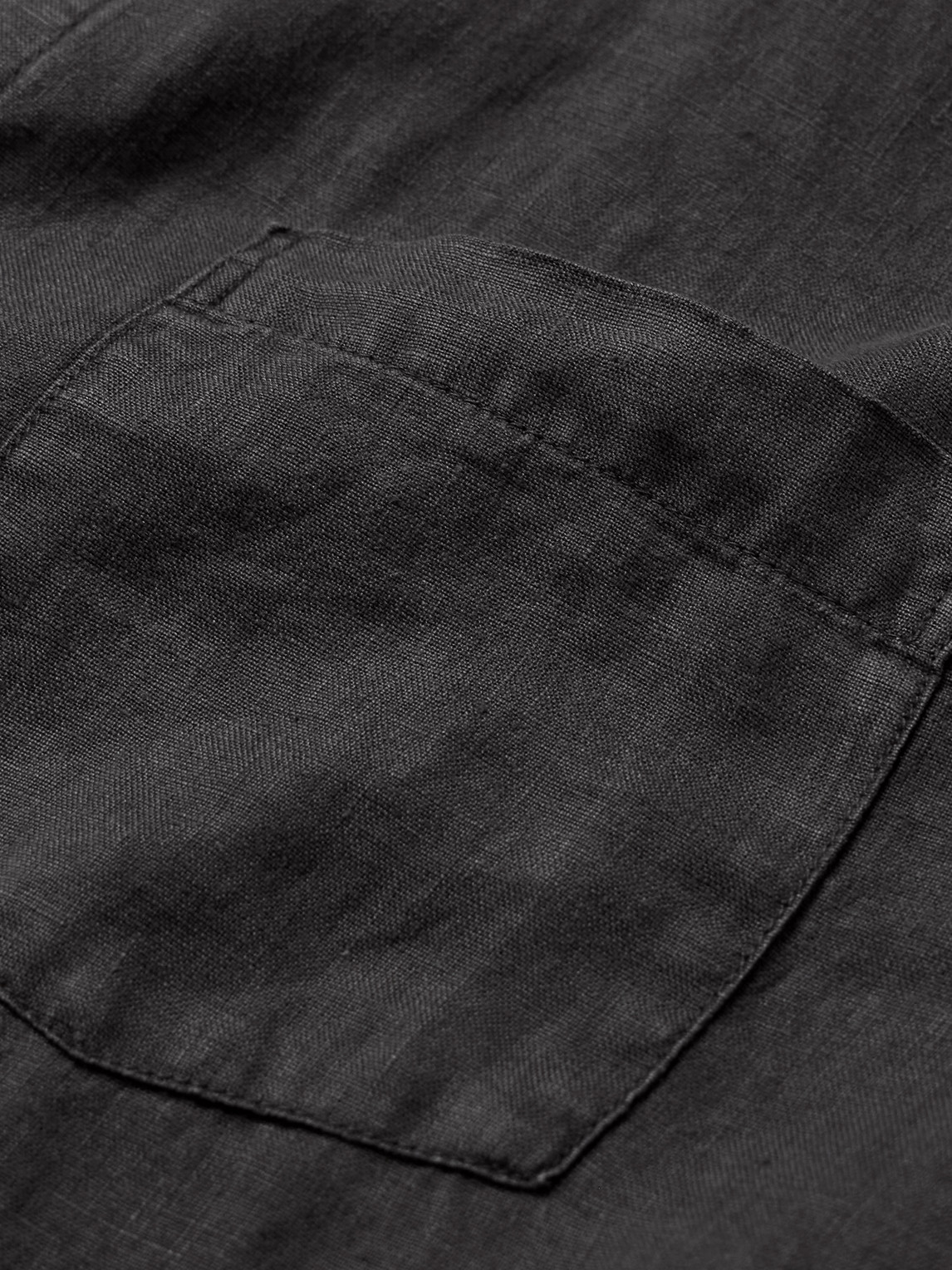 Shop James Perse Garment-dyed Linen Shirt In Gray
