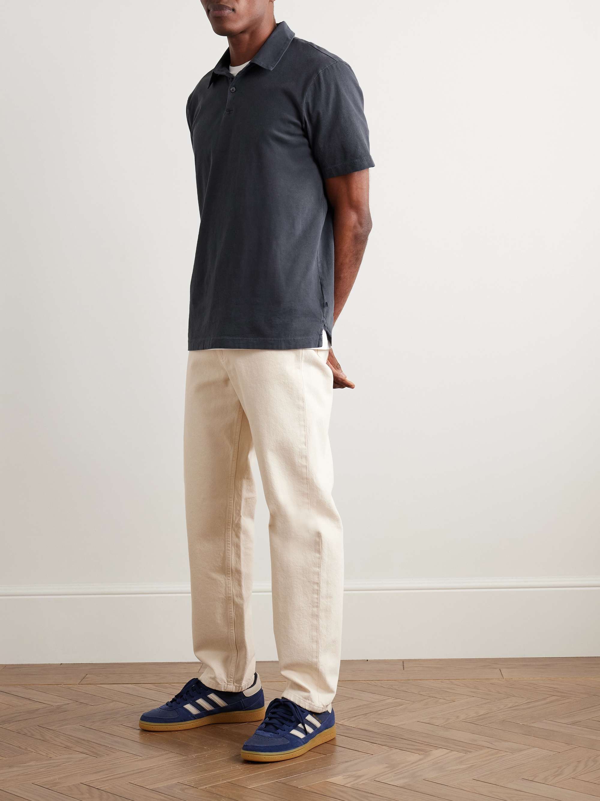 JAMES PERSE Supima Cotton-Jersey Polo Shirt