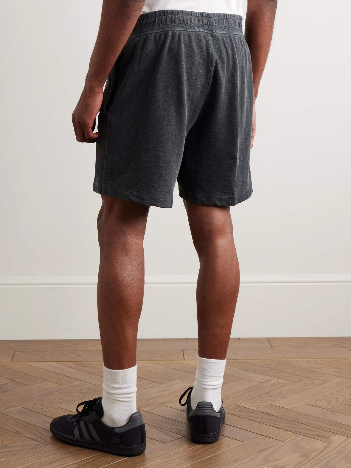 JAMES PERSE LOOPBACK COTTON-JERSEY DRAWSTRING SHORTS