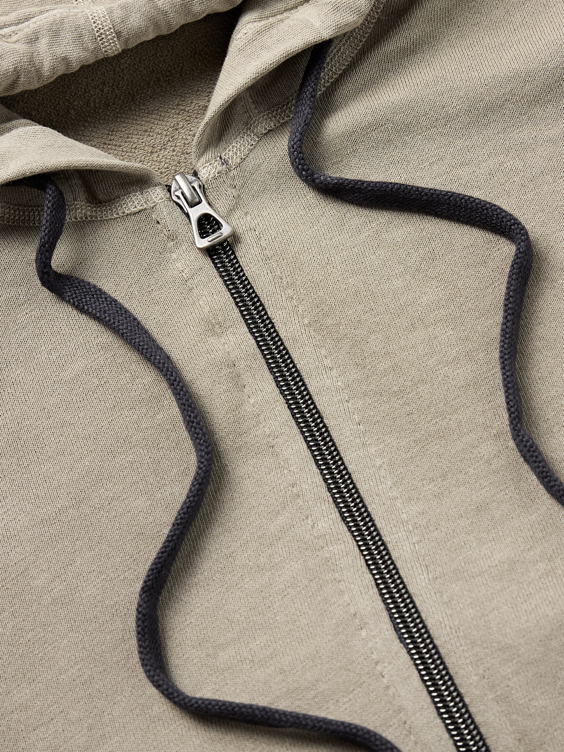 JAMES PERSE COTTON-JERSEY ZIP-UP HOODIE