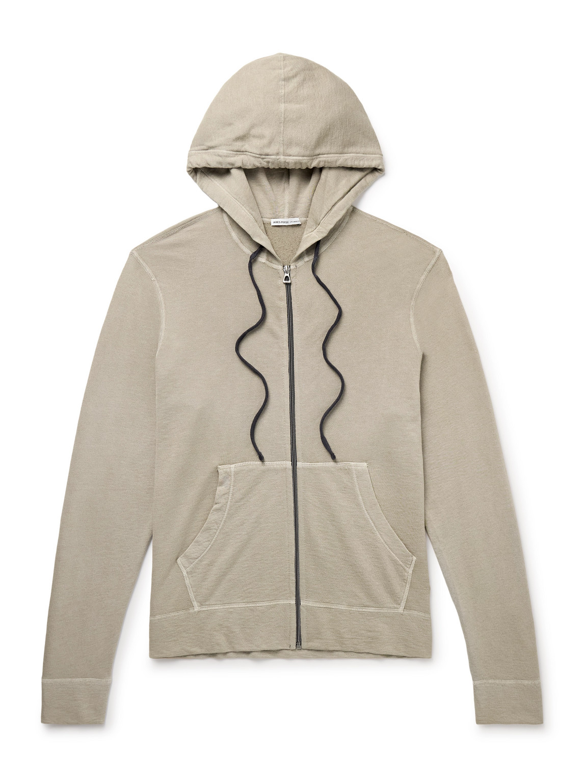 James Perse Cotton-jersey Zip-up Hoodie In Neutrals