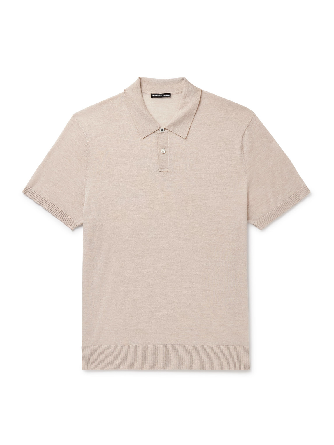 James Perse Slim-fit Cashmere Polo Shirt In Neutral
