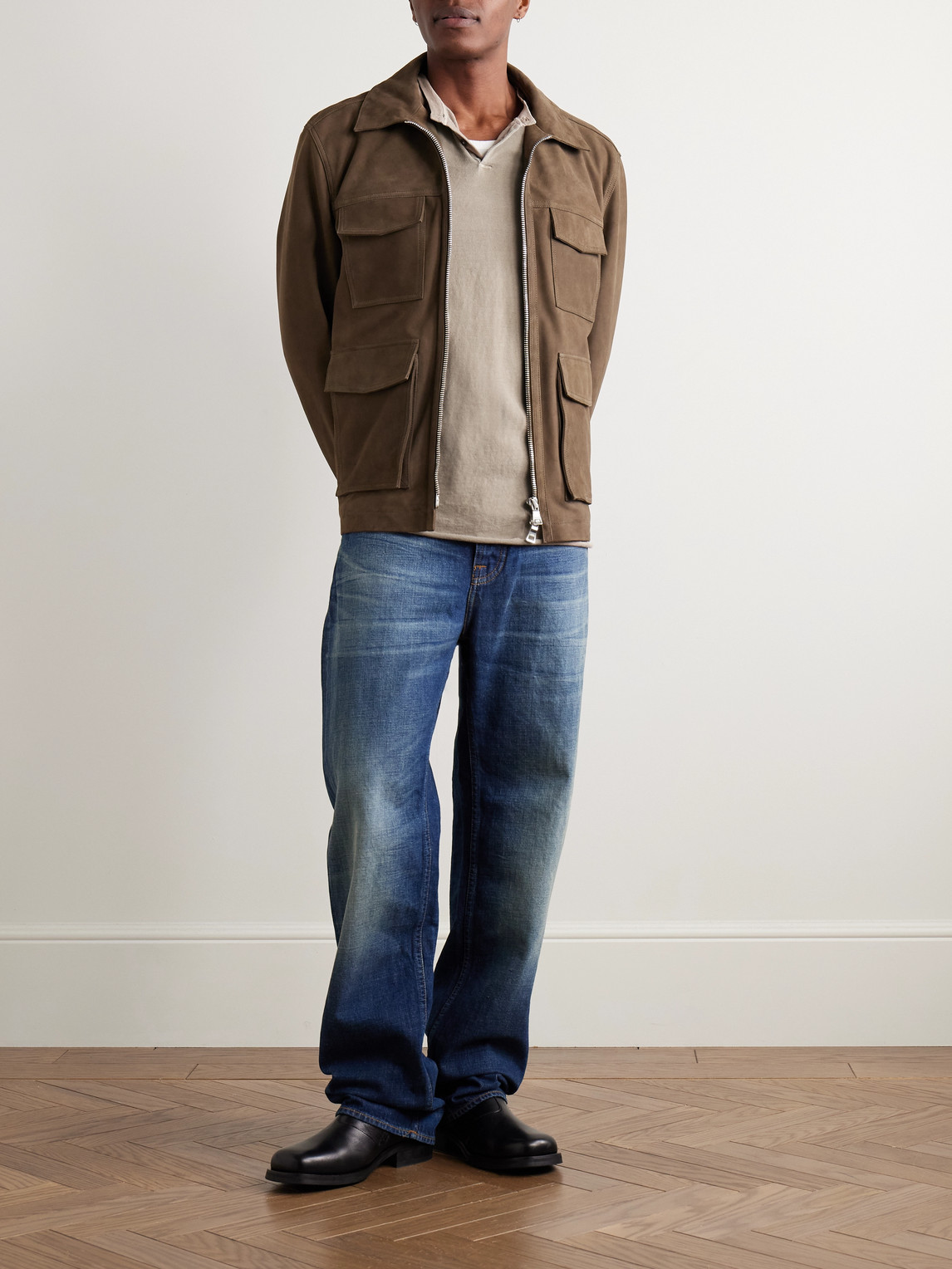 JAMES PERSE COTTON-JERSEY HENLEY SHIRT