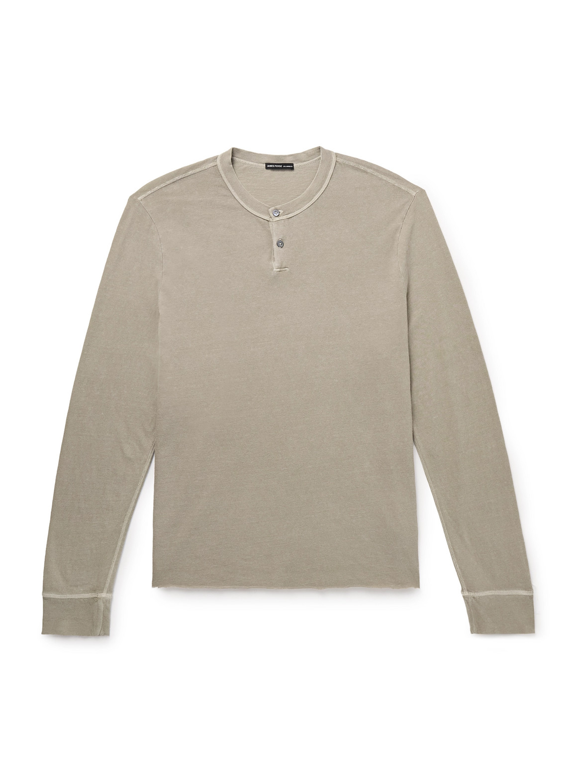 James Perse Cotton-jersey Henley Shirt In Neutrals