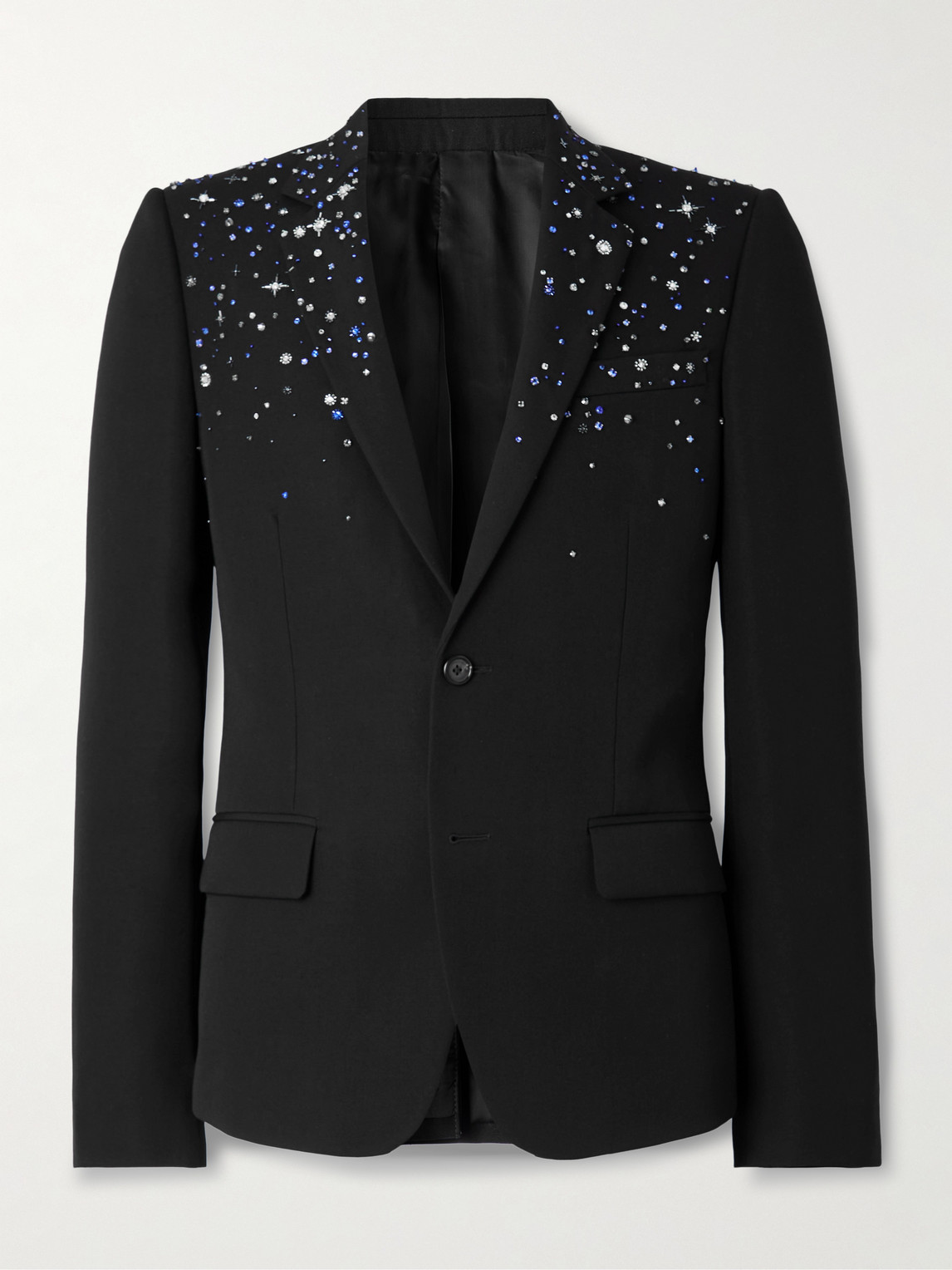 McQueen Slim-Fit Crystal-Embellished Wool Blazer - Men