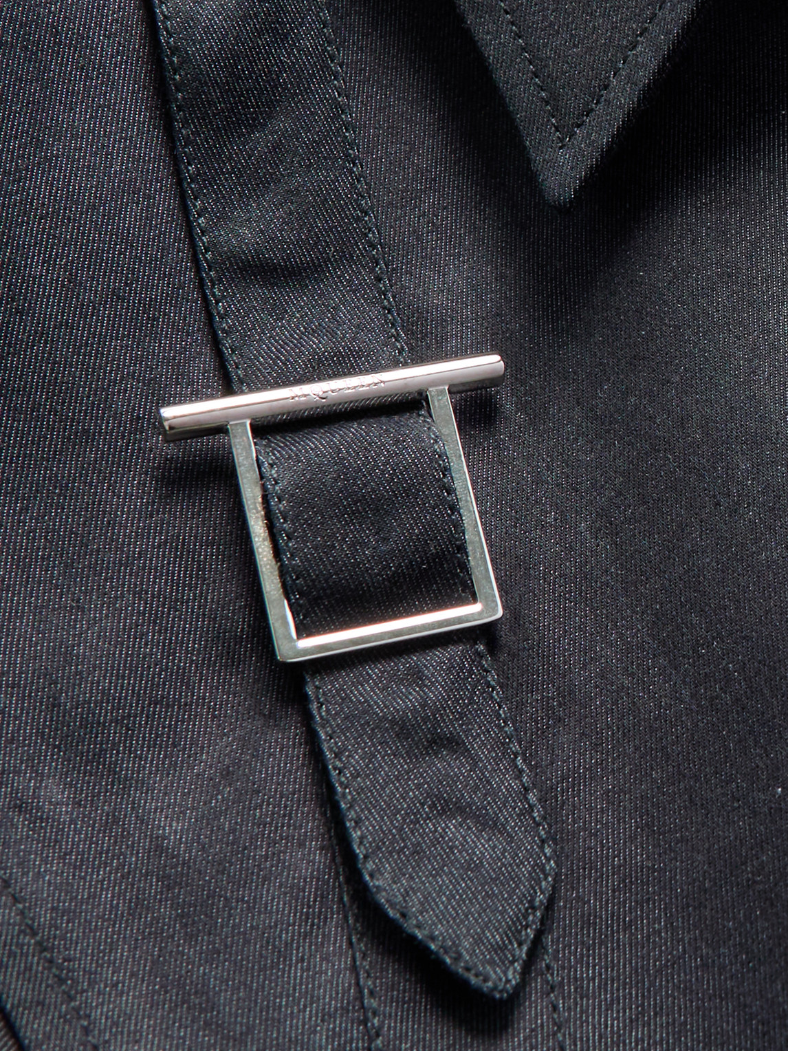 Alexander Mcqueen Alexander Mc Queen Harness Shirt With T Buckle In Black