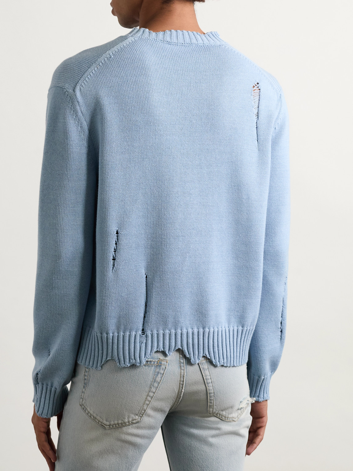 Alexander Mcqueen Mcqueen Skull Sweater In Blue